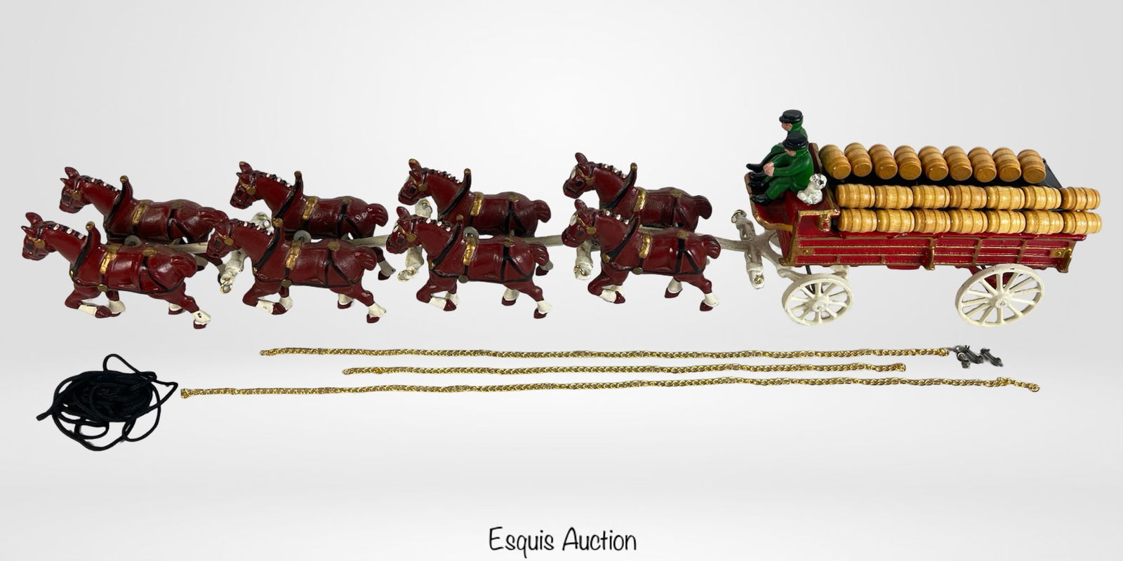Cast Iron Anheuser-Busch Clydesdale Beer Wagon (1 of 5)