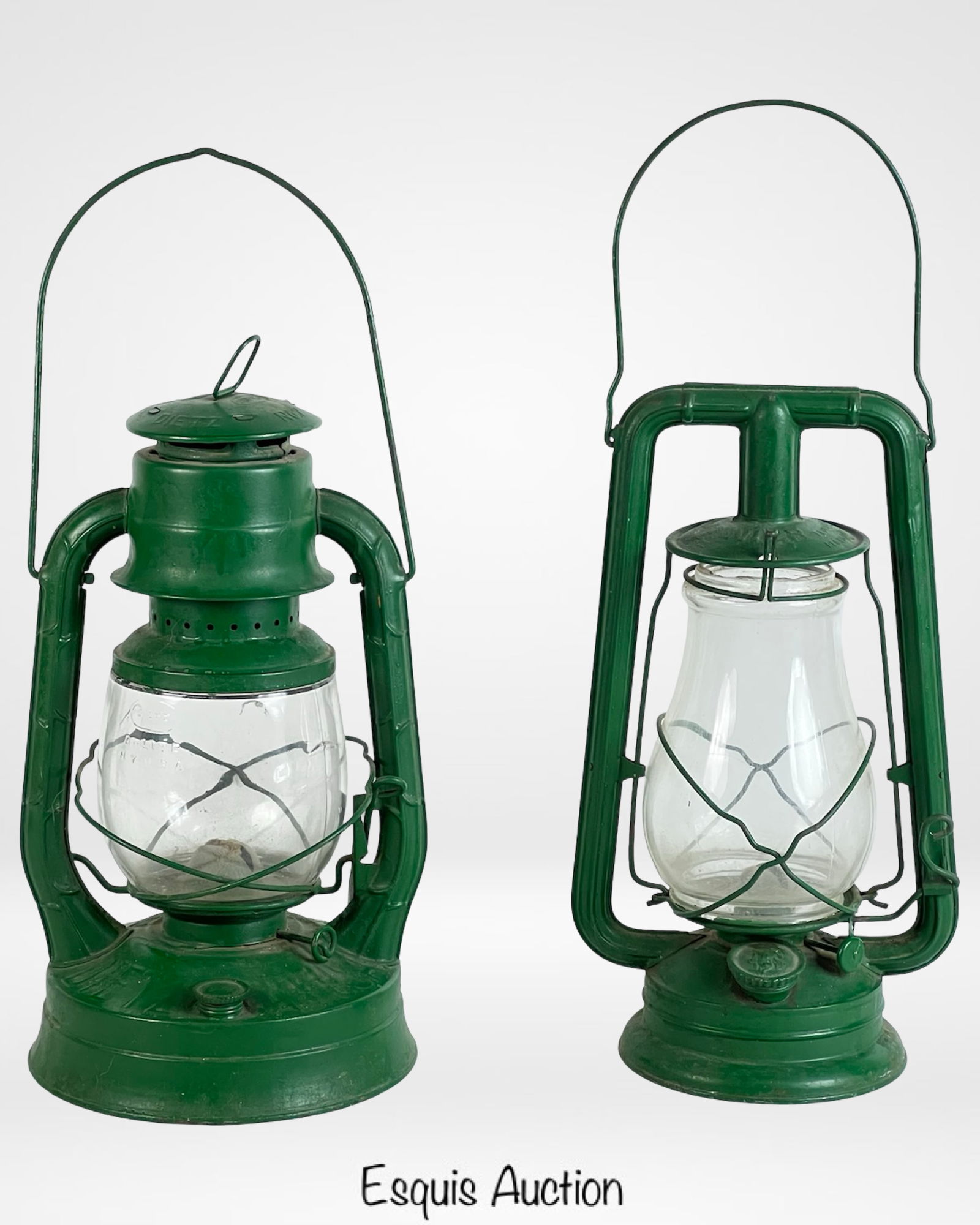 Green Kerosene Lanterns - Dietz No. 2 & Feuerhand (1 of 8)