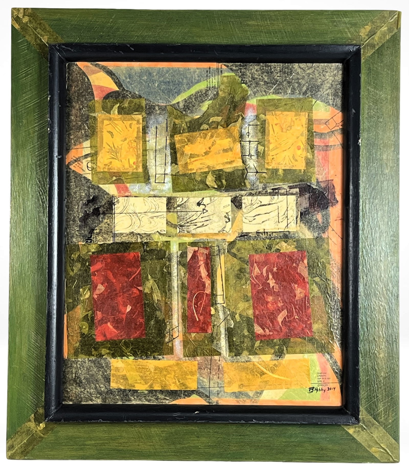 Beth Hobby Modernist Mixed Media Abstract Painting (1 of 4)