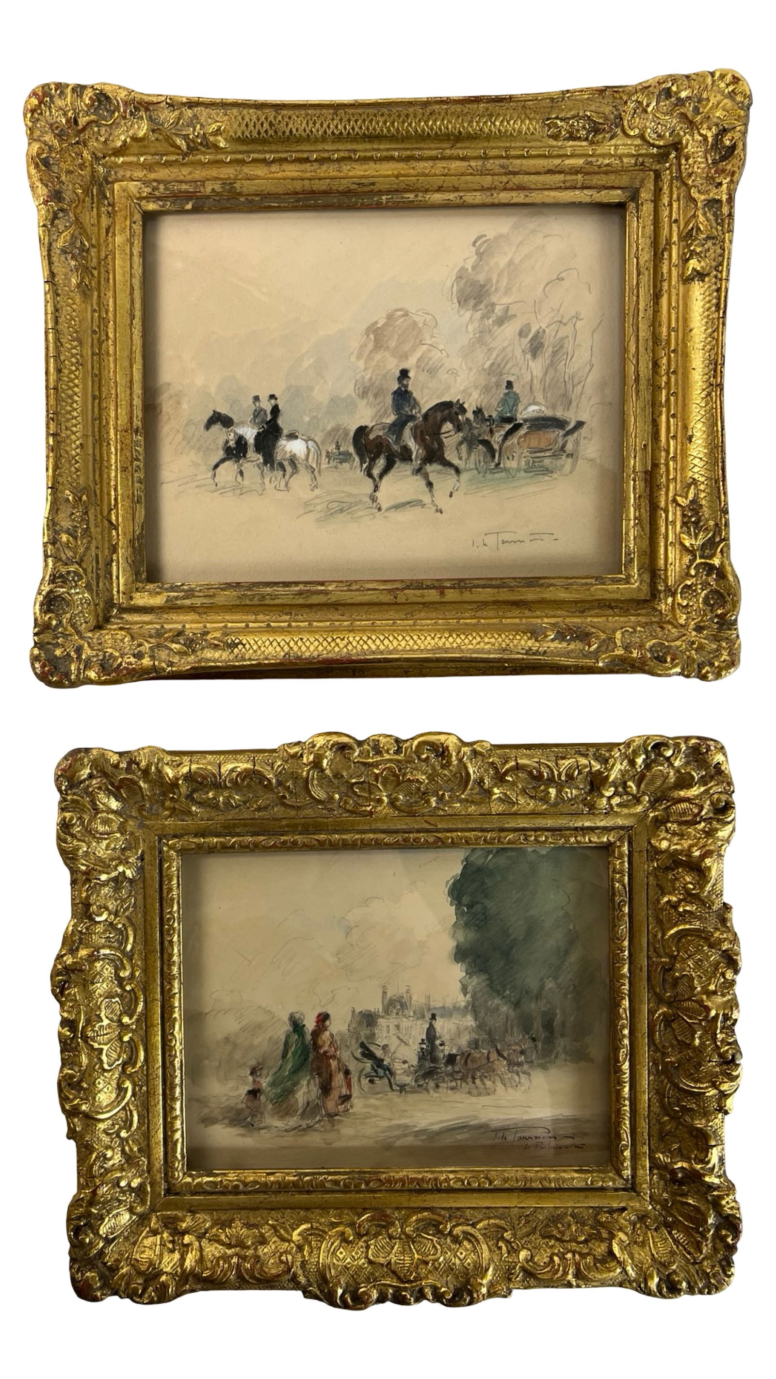 19th C Parisian Watercolors by  E. Le Tavernier (1 of 6)