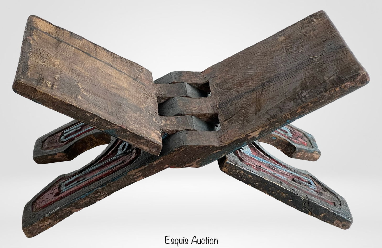 Hand-Carved Islamic Wooden Qur'an Book Stand (1 of 4)