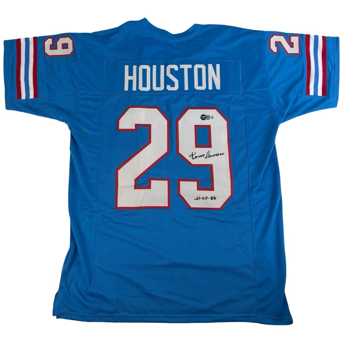 Kenny Houston Autographed Houston Oilers Jersey (1 of 4)