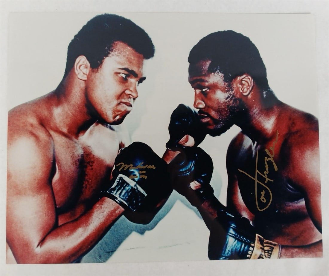 Muhammad Ali & Joe Frazier Signed 16x20 Photo (1 of 4)
