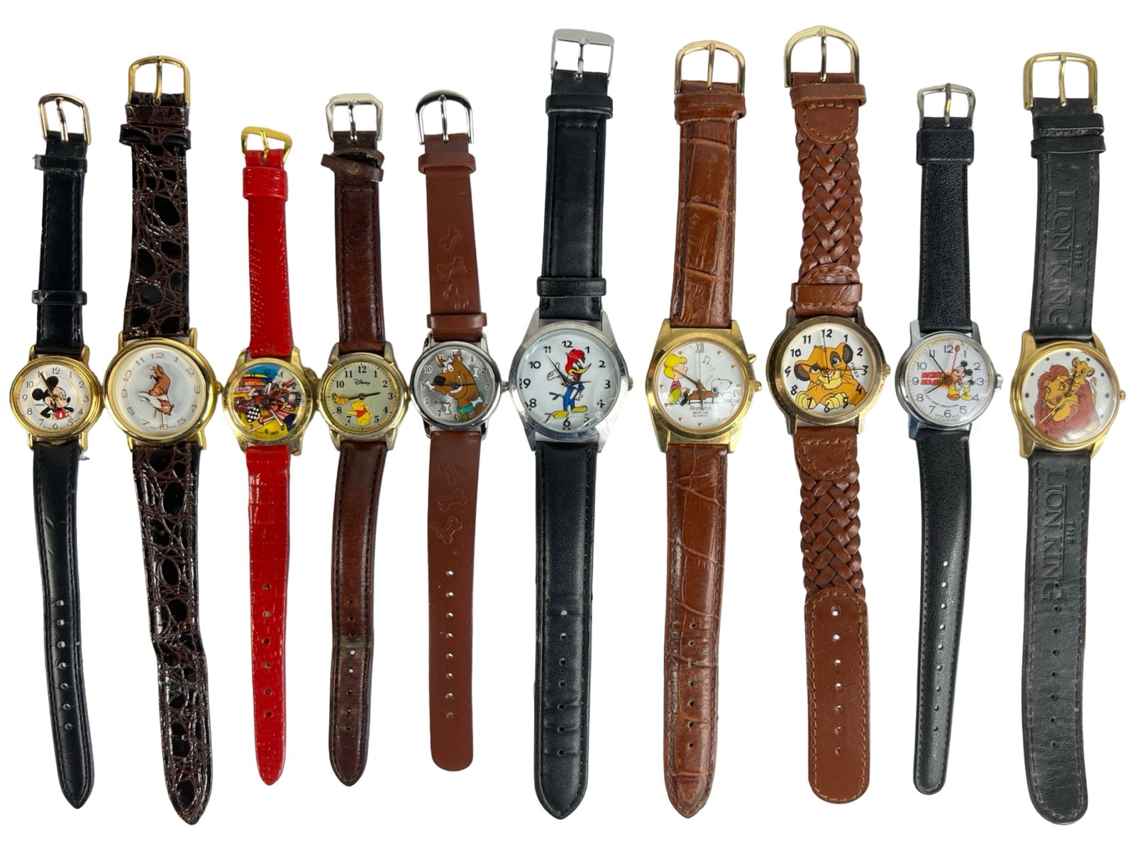 Group of Character Wrist Watches- Disney: Group of Character Wrist Watches including Disney. Untested, some might be as found.