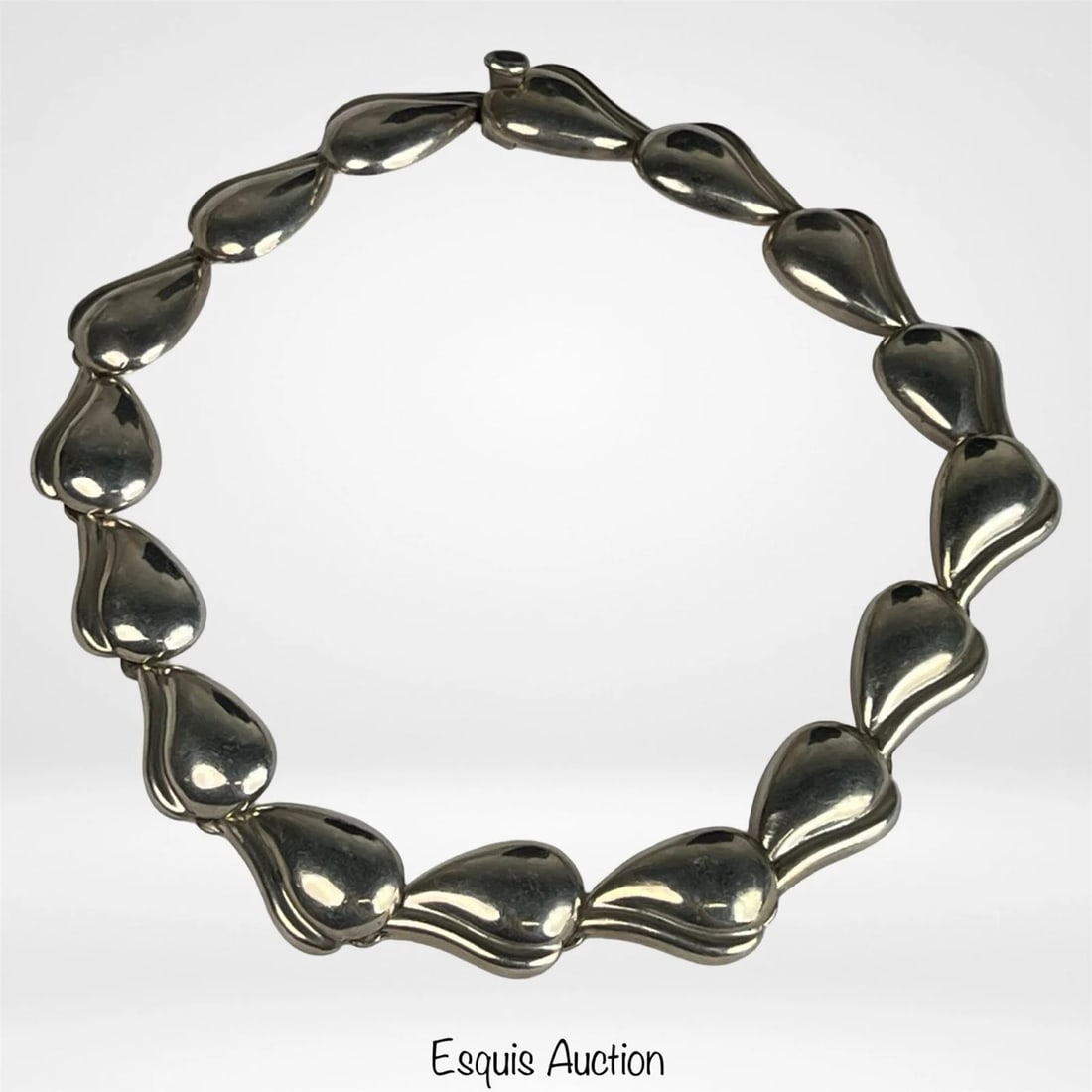 Massive Taxco Sterling Silver Leaf Link Necklace (1 of 4)