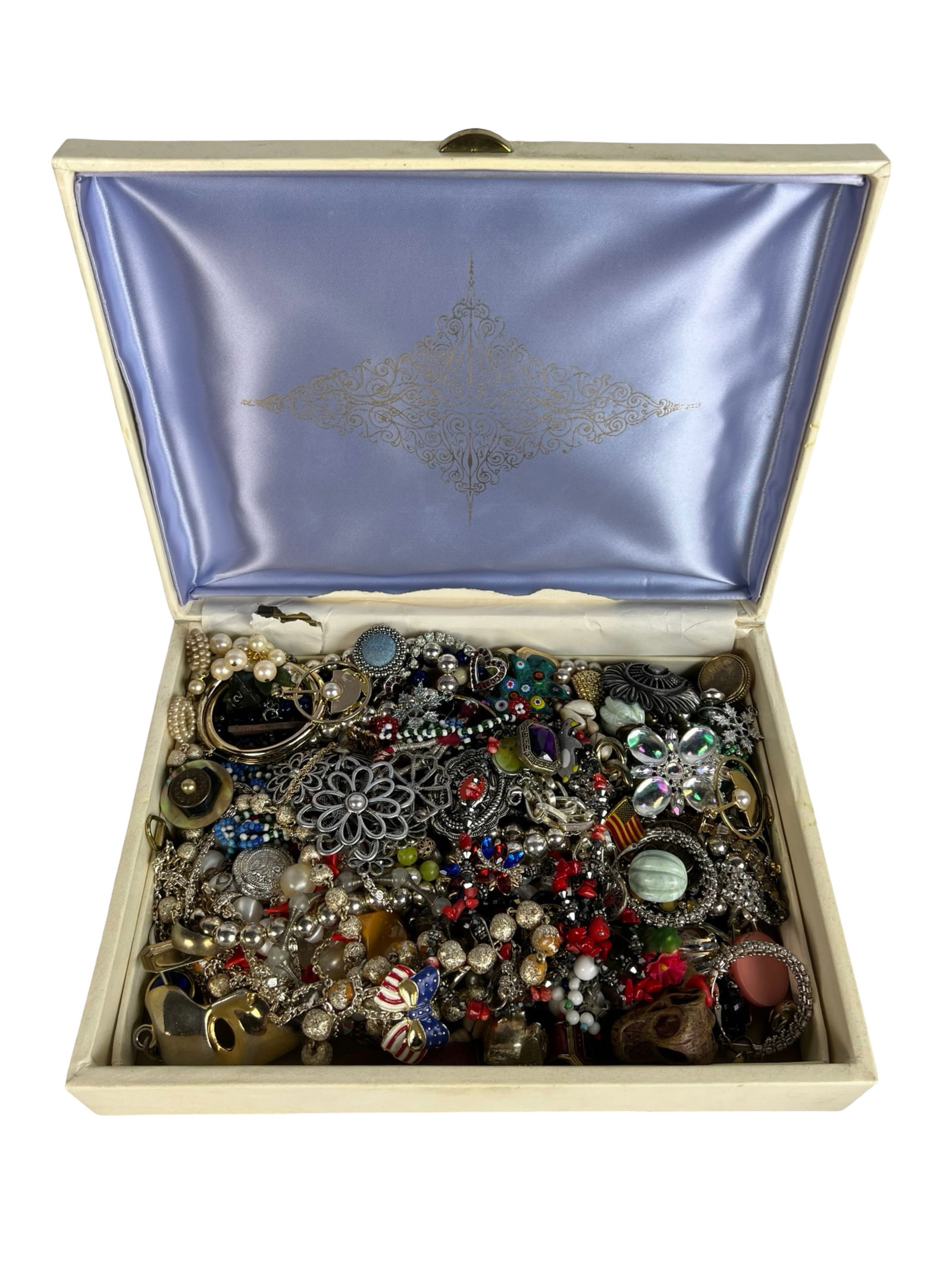 Box Filled with Unsearched Costume & Craft Jewelry (1 of 4)