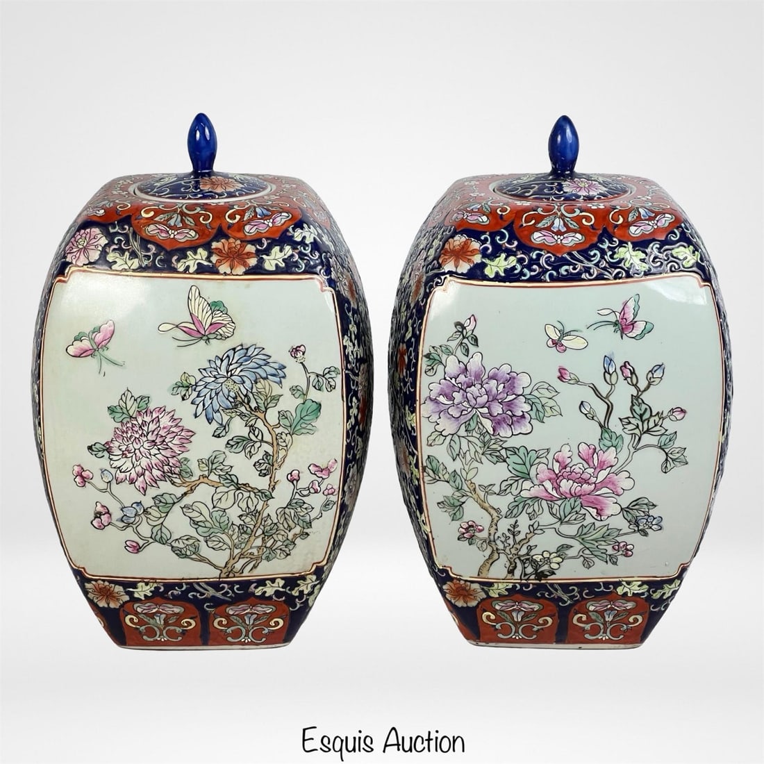 Pair of Chinese Famille Rose Ginger Jars Qianlong (1 of 11)