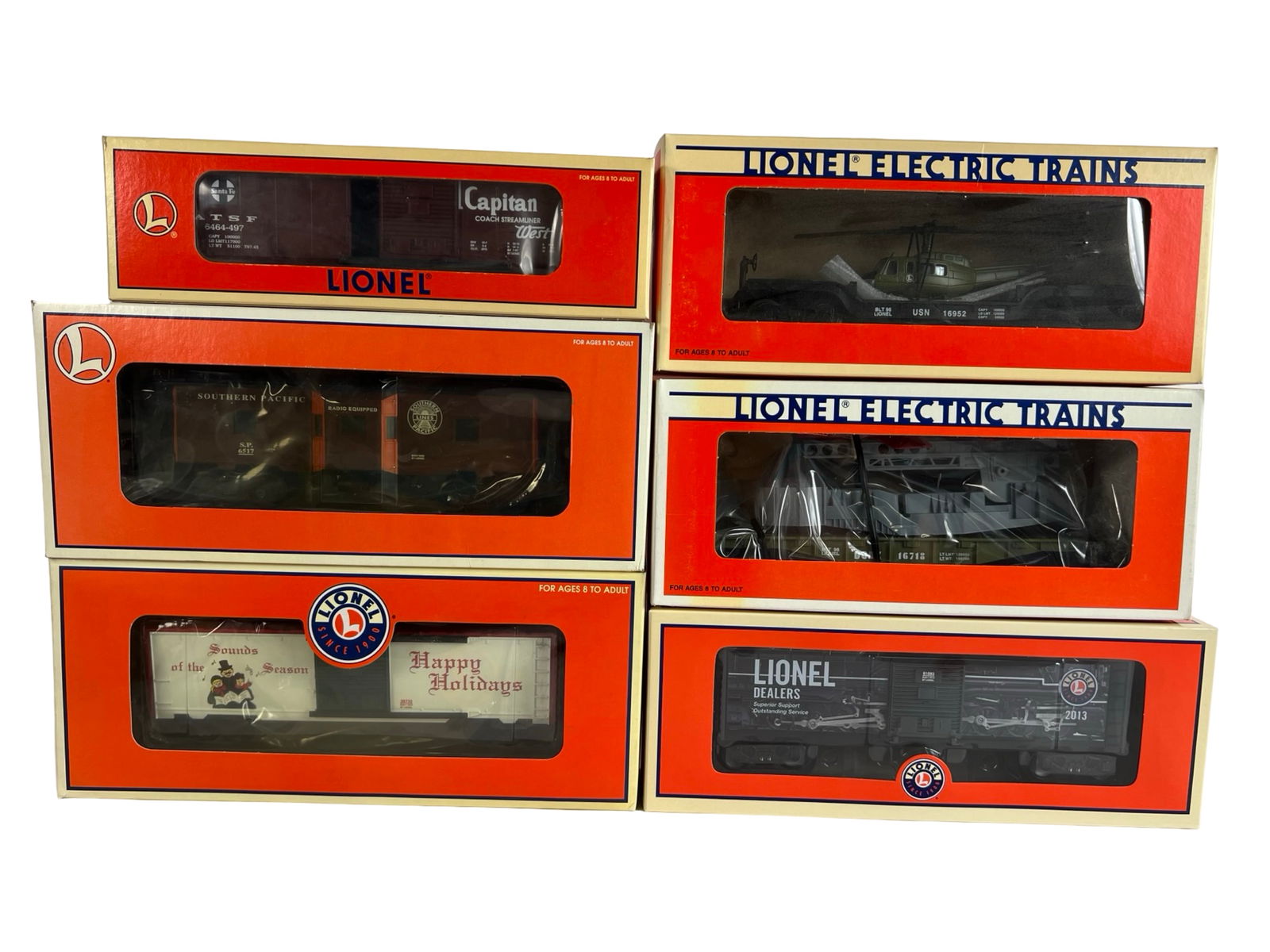 6 Lionel Electric Train Cars- O Gauge New (1 of 4)