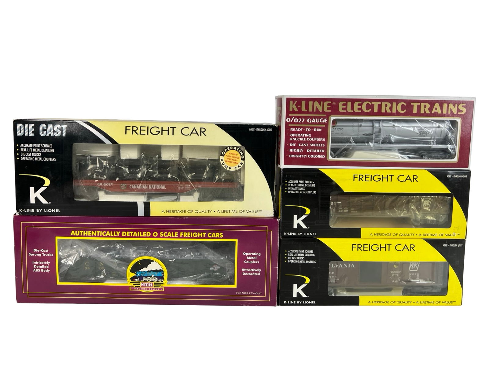 K-Line and MTH O/027 Freight Train Cars- New (1 of 4)