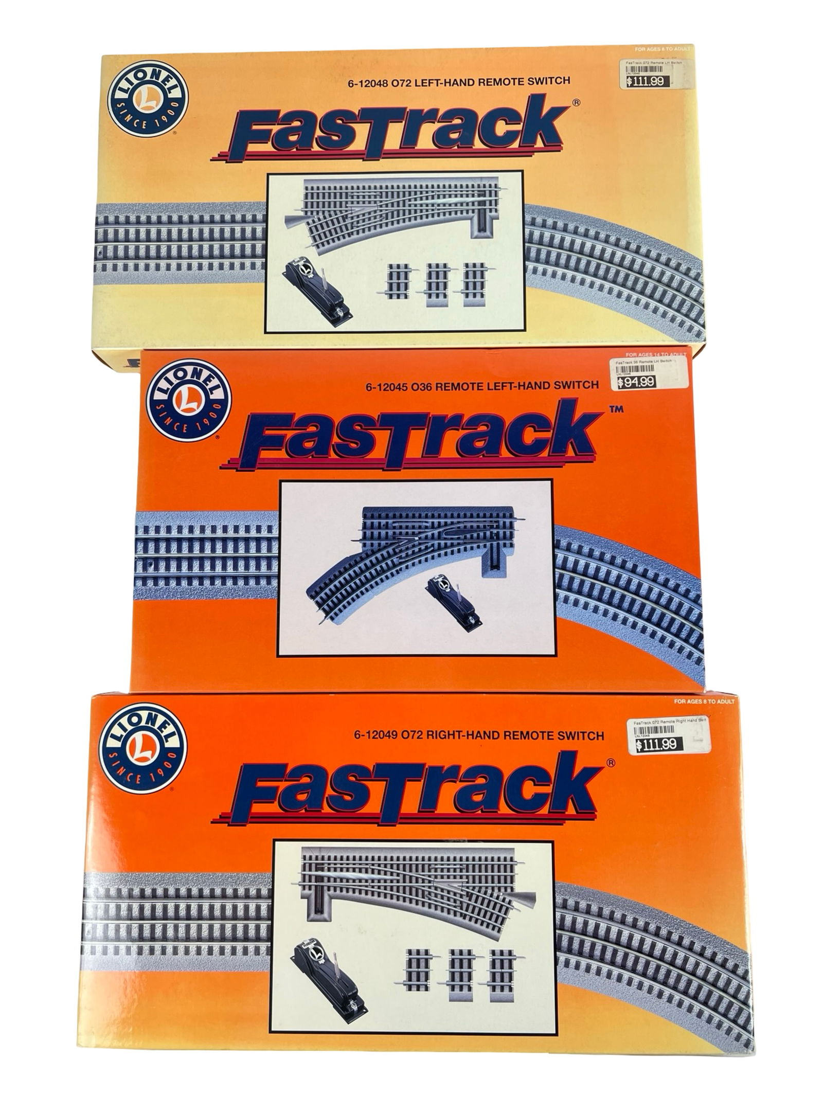 Lionel FasTrack Remote Switch Lot - O36 & O72 (1 of 2)