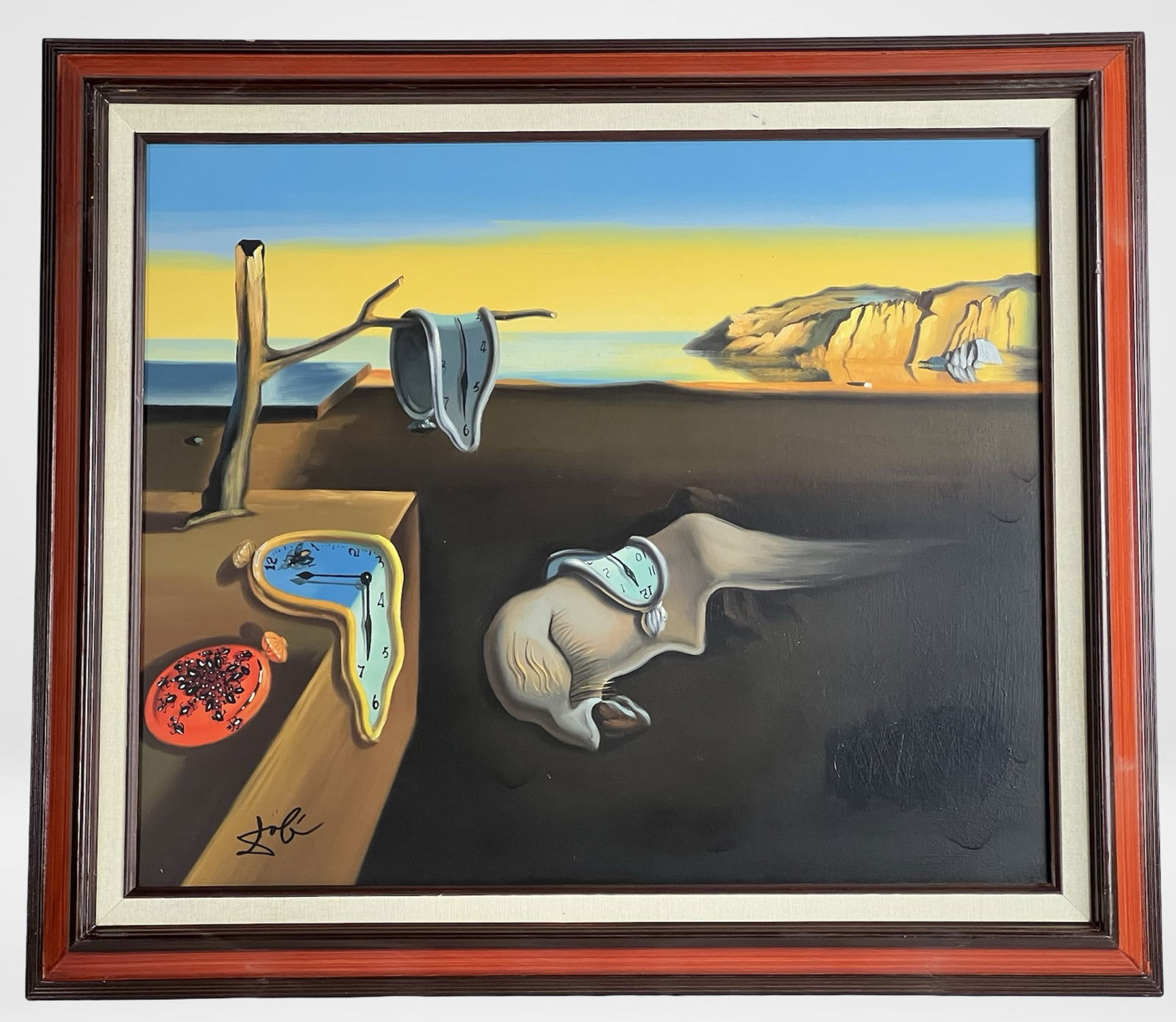 Original Oil Painting in Manner of Salvador Dalí (1 of 4)