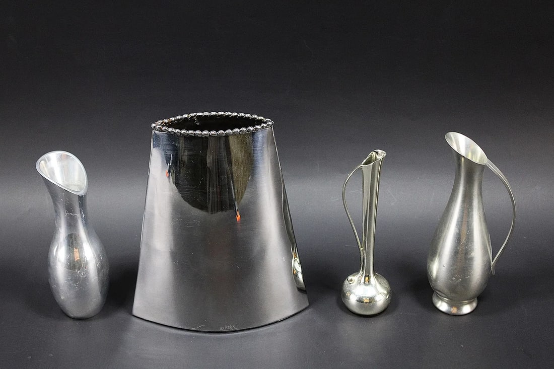 Modernist Metal Vessels by Nambe, Royal Holland & (1 of 5)