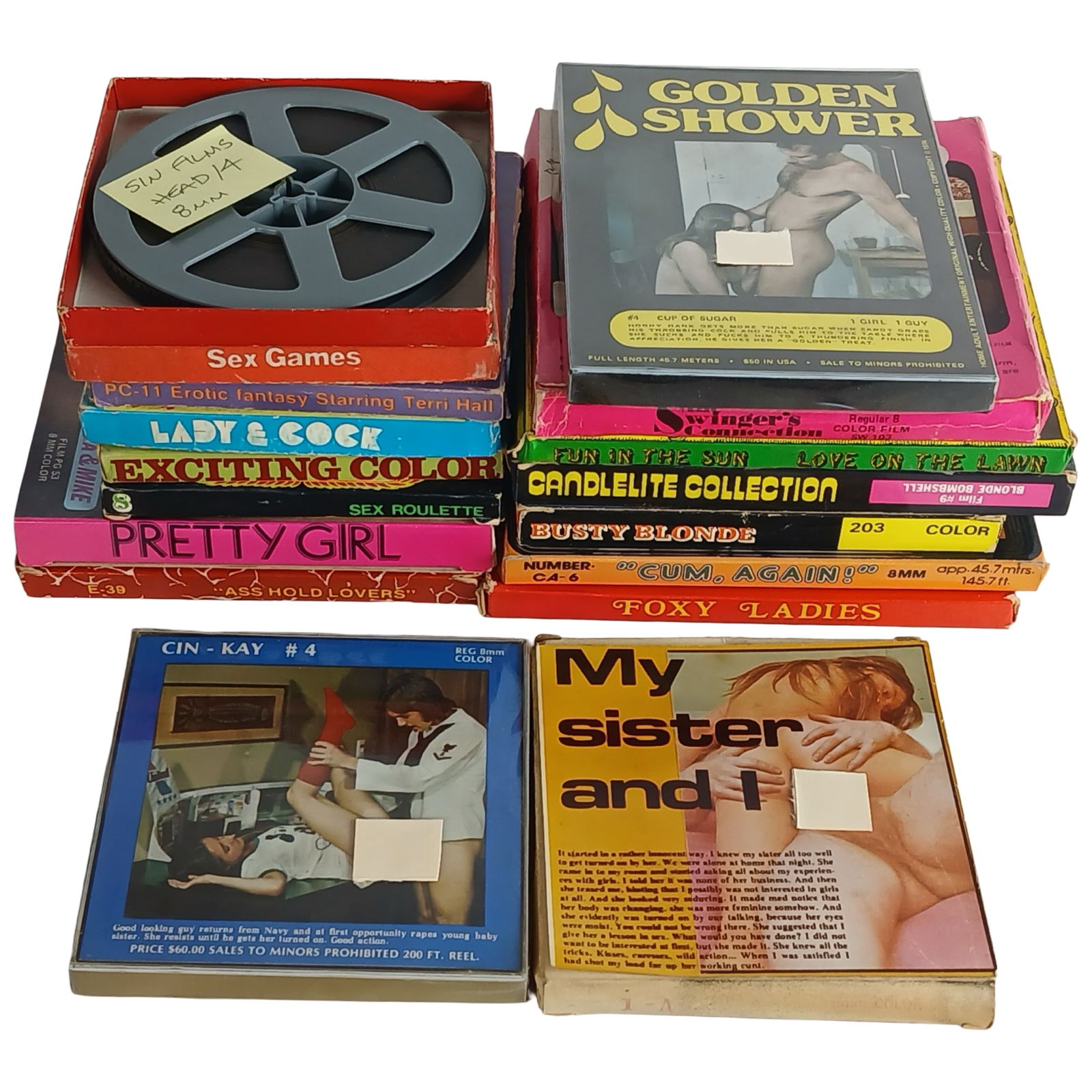 Assortment of Vintage 1950s-60s Adult 8mm Films (1 of 1)