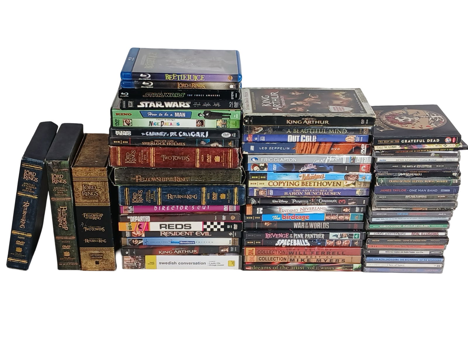 Assortment of DVD & Blu-ray Movies with Music CDs (1 of 4)