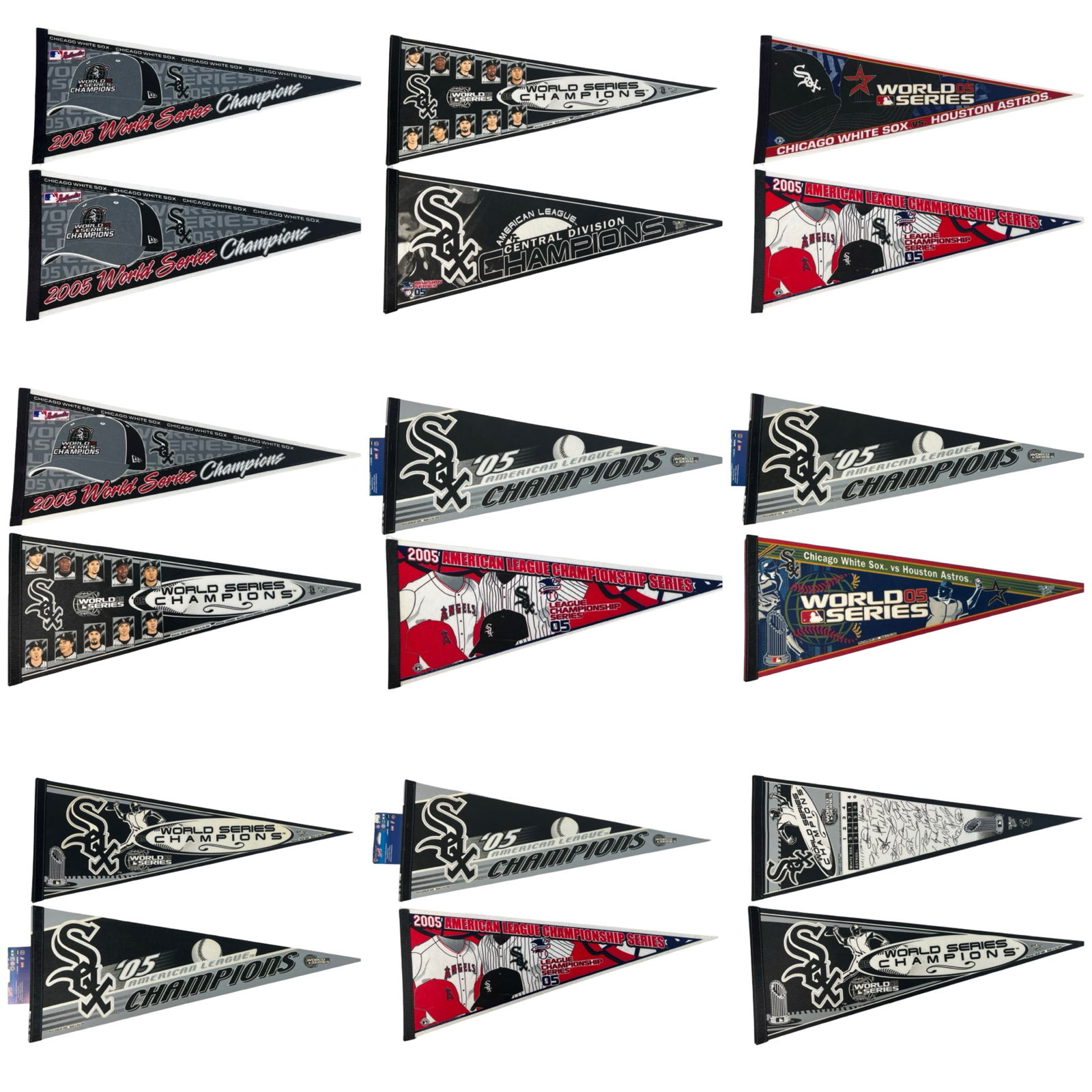 Collection of Chicago White Sox Full-Size Pennants (1 of 12)