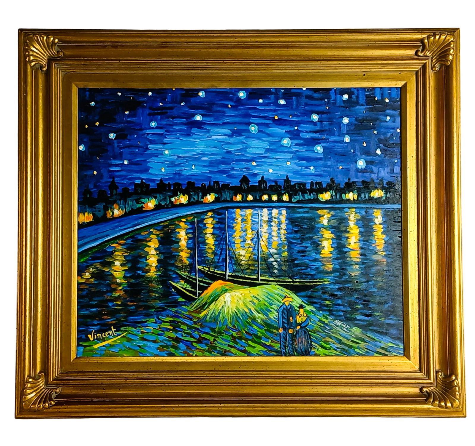 Vincent van Gogh (in manner) Starry Night Painting (1 of 4)