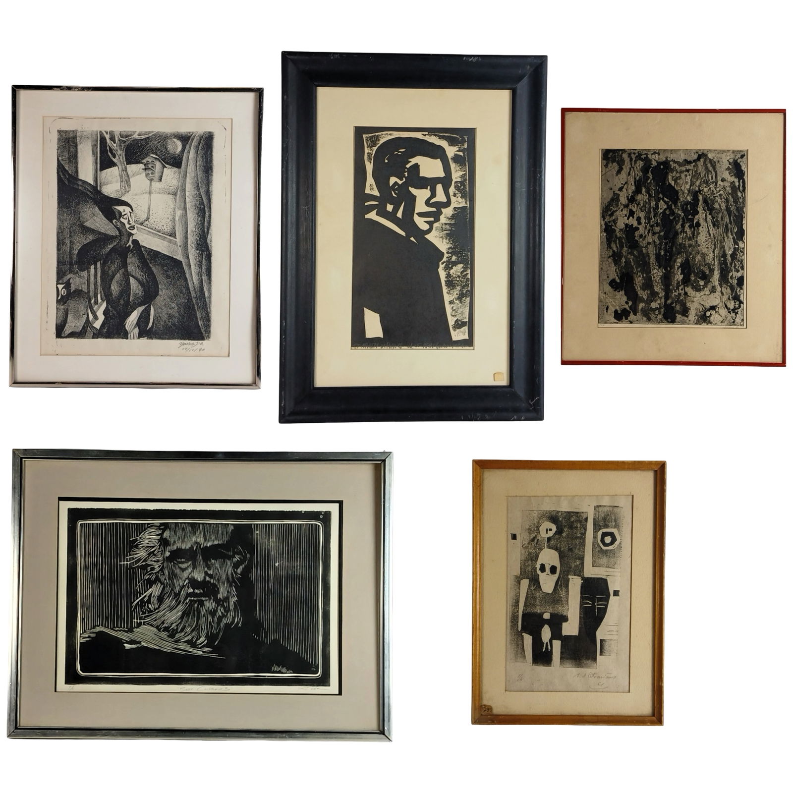 Assorted Artists Modernist & Abstract Woodcut Art (1 of 19)