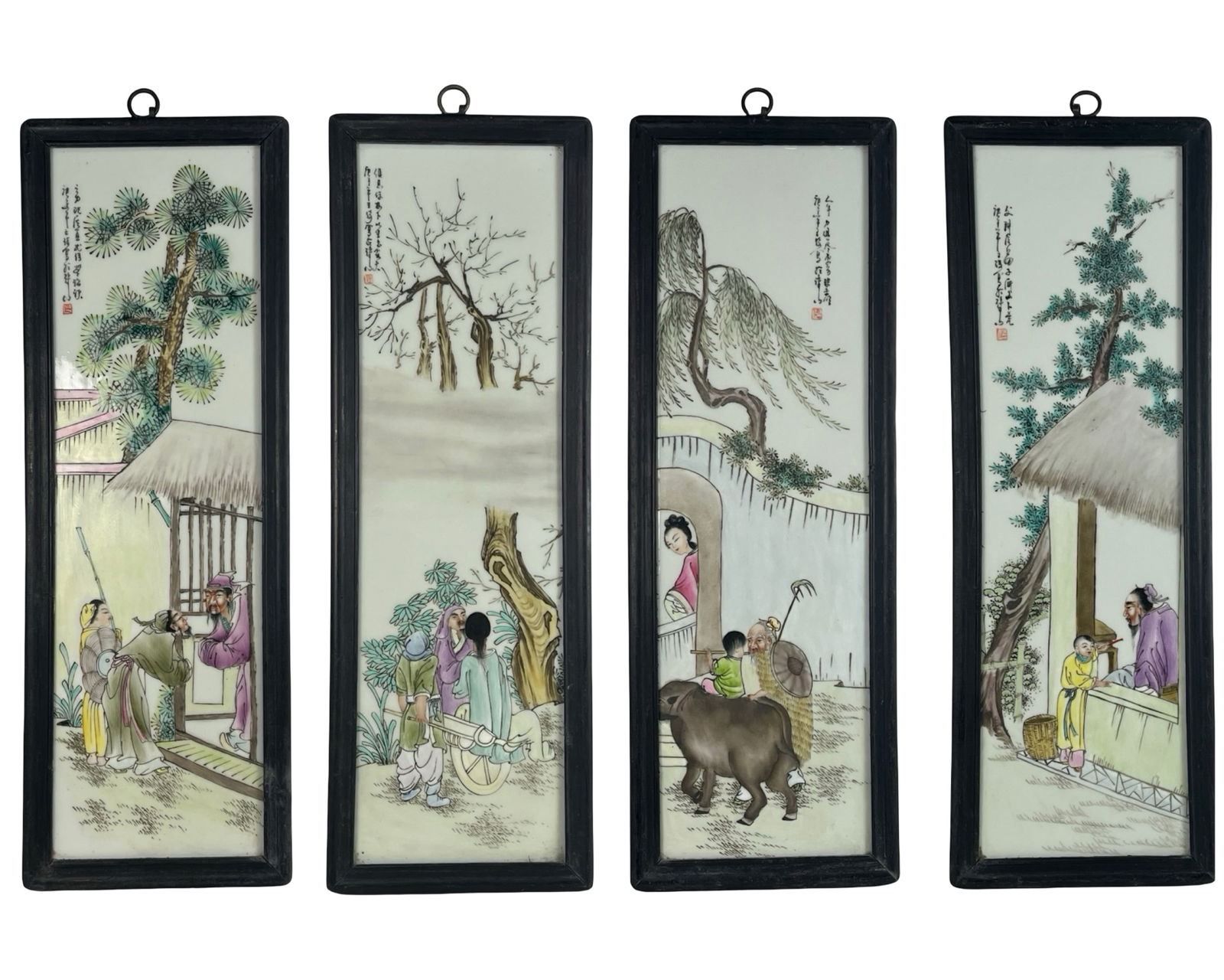 Antique Chinese Famille Rose Porcelain Plaques (1 of 13)