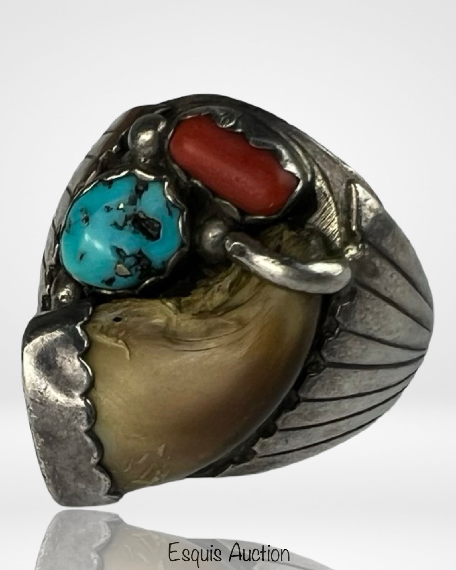 Massive Sterling Silver Navajo Men's Ring (1 of 4)