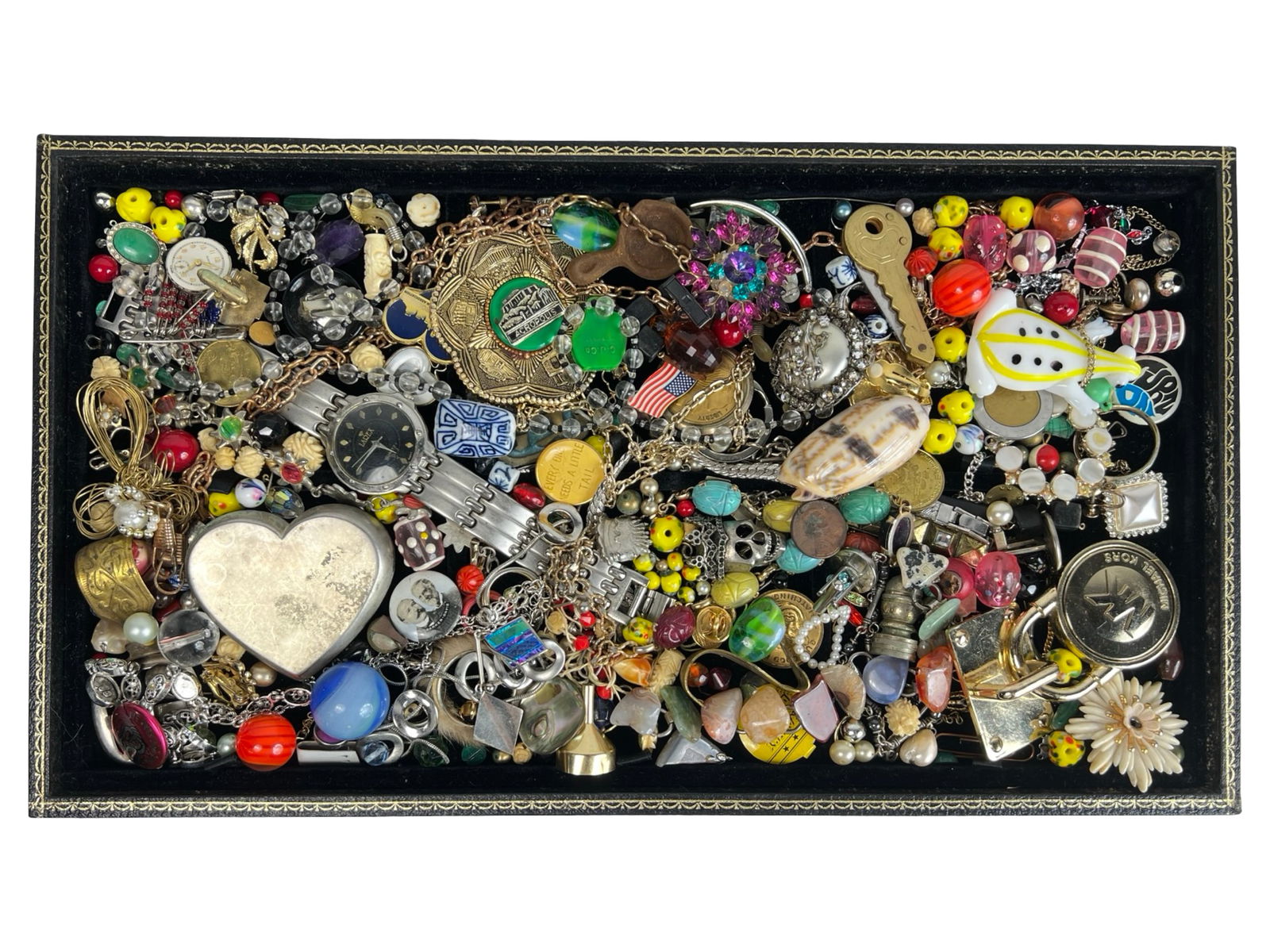 Tray of Unsearched Mixed Jewelry and Trinkets (1 of 4)