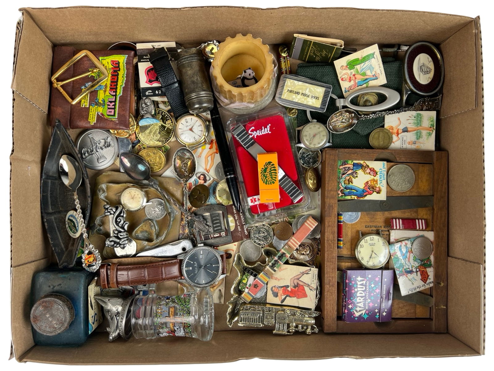 Grandfather's Junk Drawer Lot - Watches, Tokens, (1 of 4)
