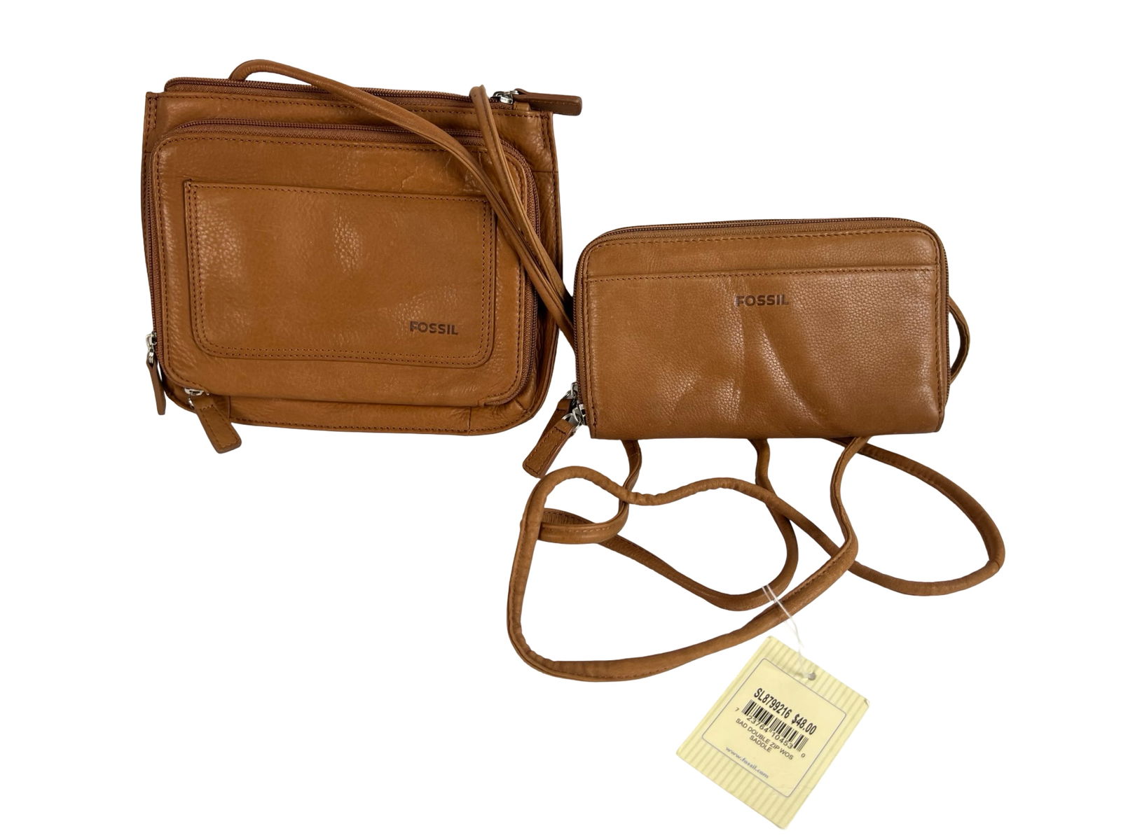 Fossil Brown Crossbody and Clutch Bag Lot- New (1 of 5)