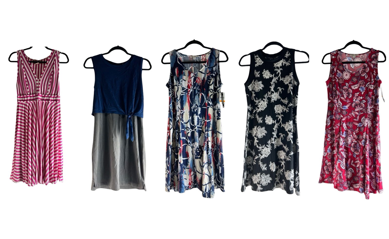 Lot of 5 Stylish Lady's Summer Sleeveless Dresses (1 of 10)