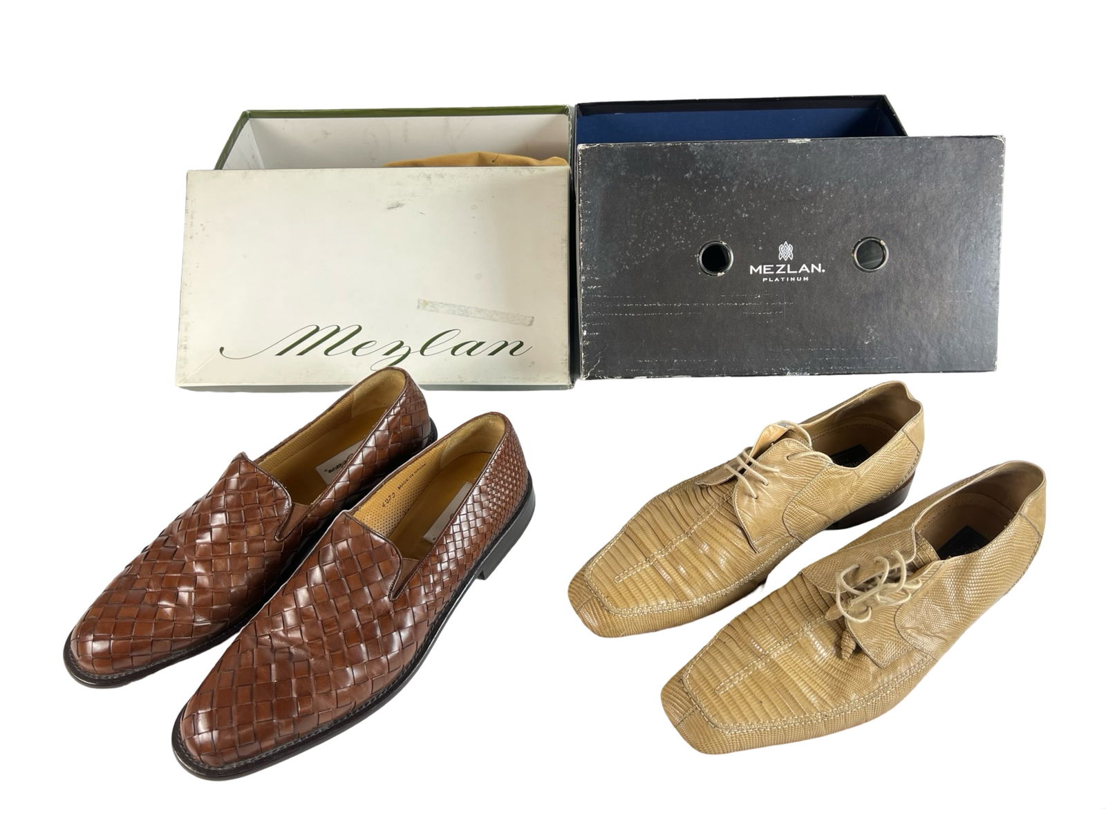 2 Pairs Mezlan Spanish Leather Men's Dress Shoes (1 of 9)