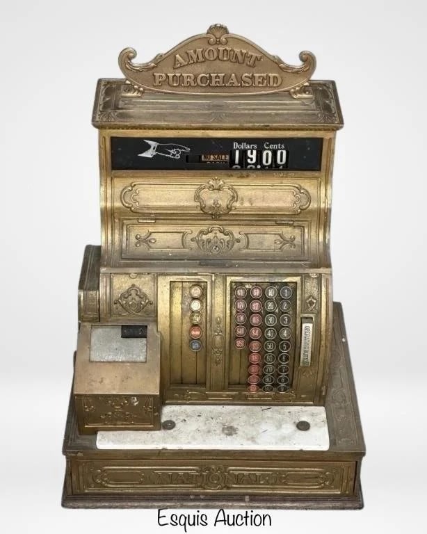 Antique National Cash Register- Model 1054-G (1 of 8)