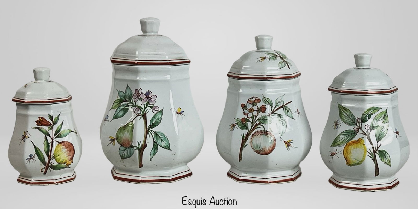 Set of Marshall Field's Italian Ceramic Canisters (1 of 5)