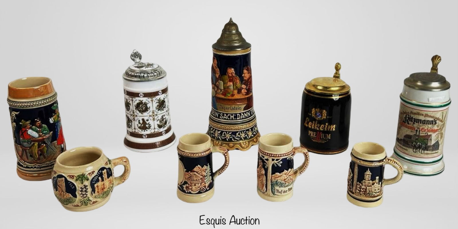 Assortment of German Beer Steins and Mugs (1 of 6)