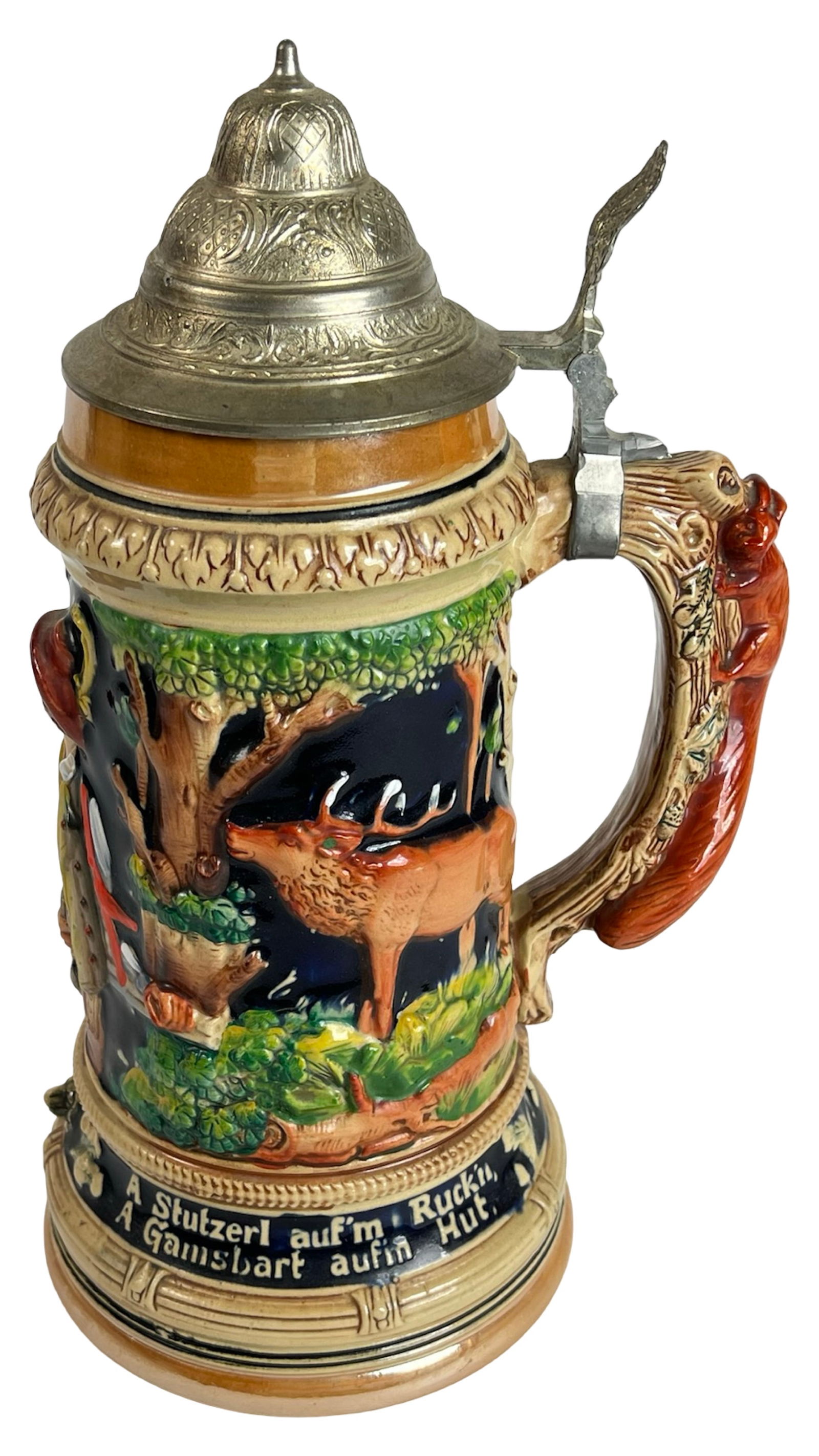 Large 2L German Beer Stein- Forest Scene (1 of 5)