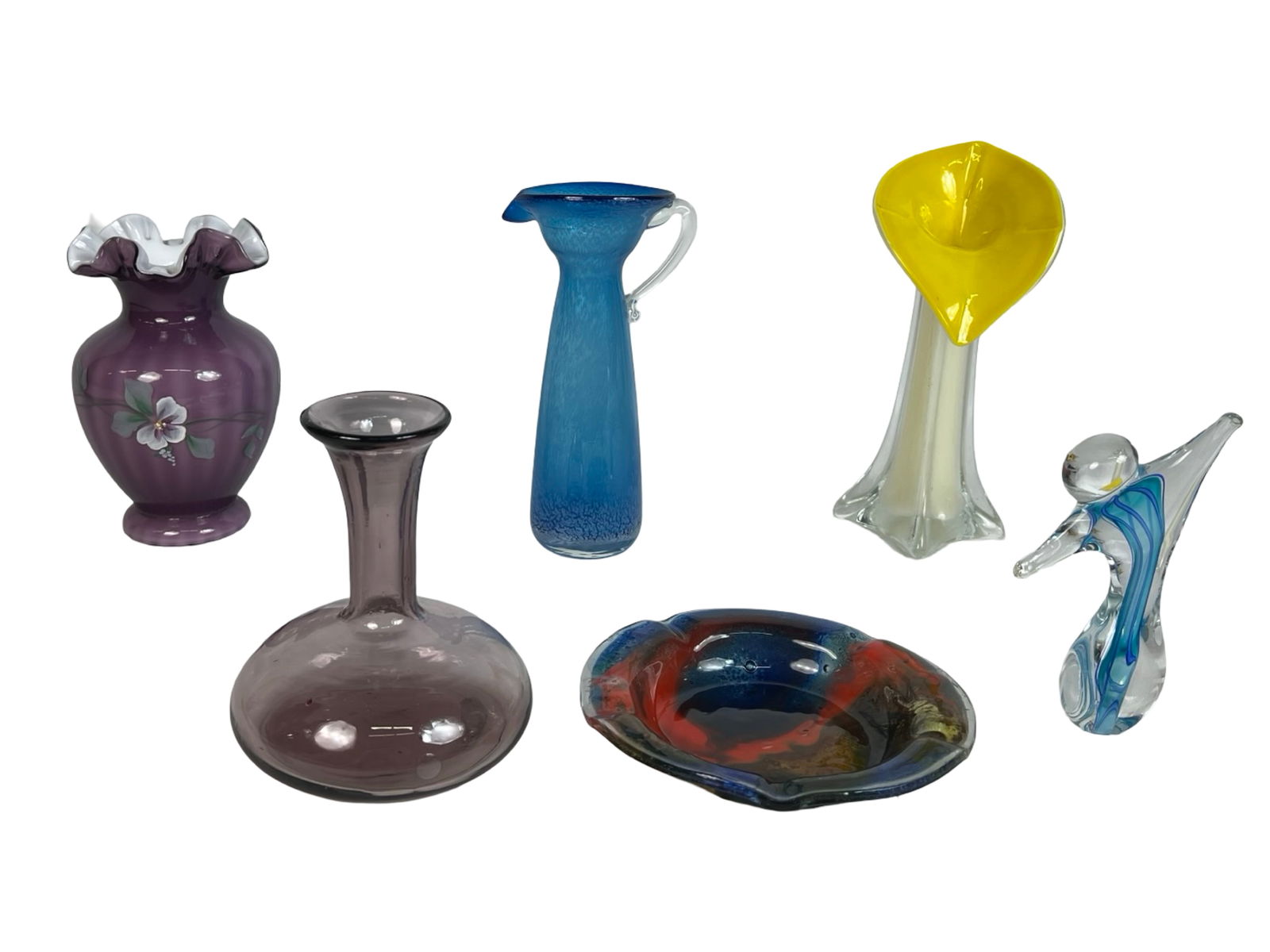 Hand Blown and Art Glass Vases, Figure & Ashtray (1 of 11)