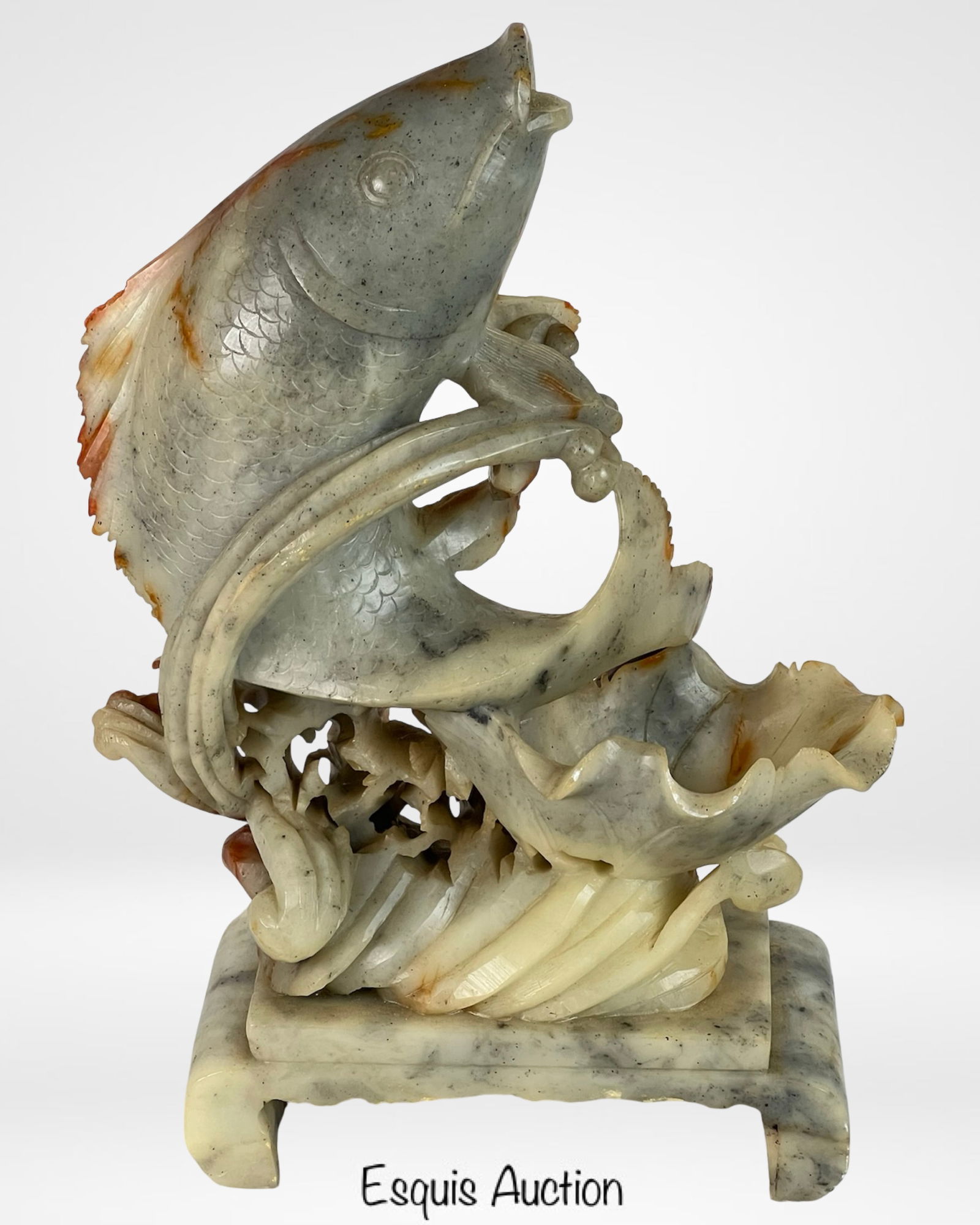 Chinese Carved Hardstone Sculpture - Koi Fish (1 of 6)