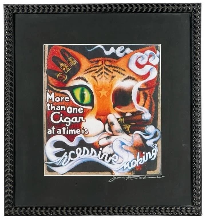 Cigar Shop Original Advertising Art Poster (1 of 2)