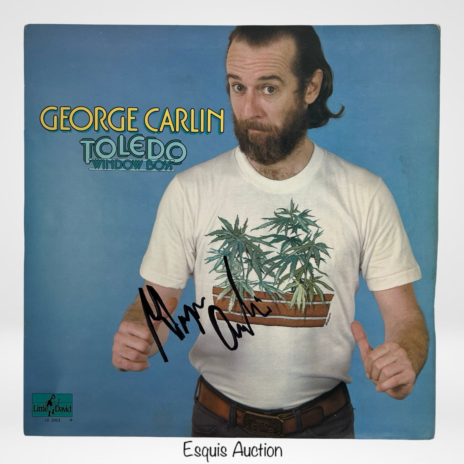 George Carlin Signed Toledo Window Box Album Cover (1 of 6)