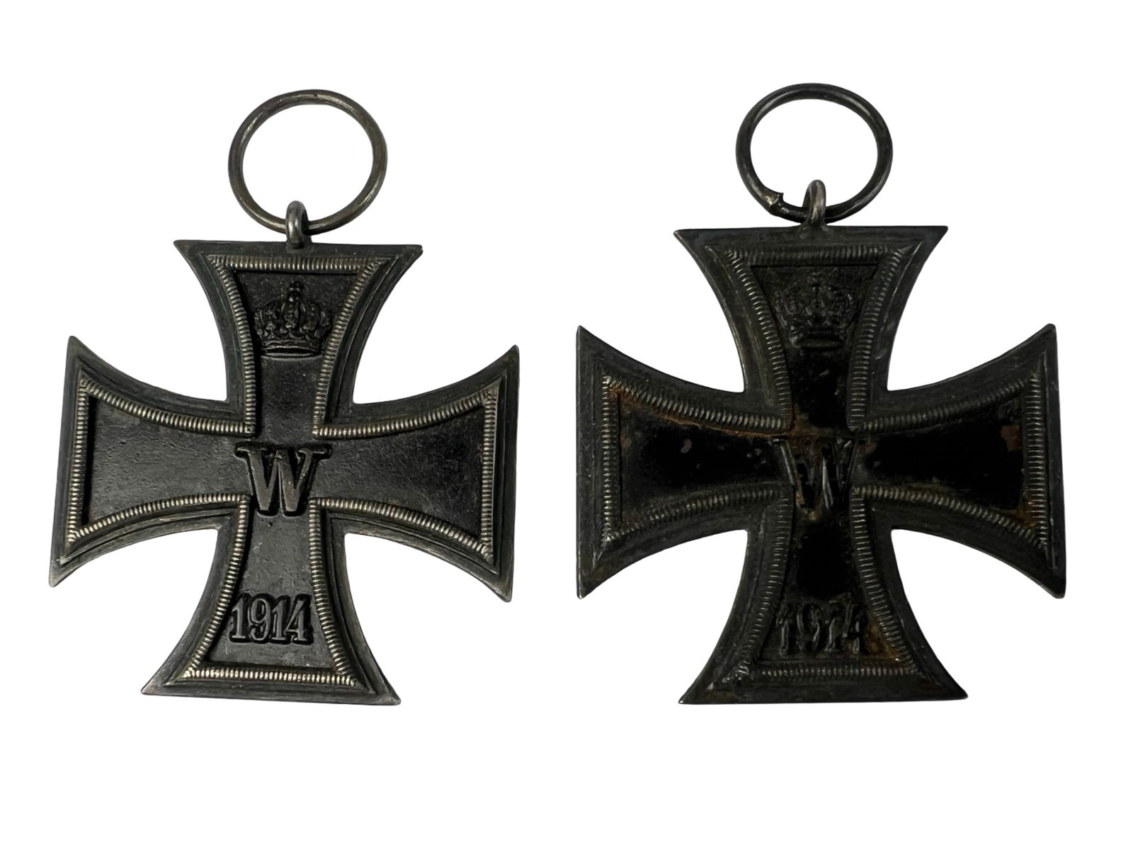 2 WWI Imperial German Iron Cross 2nd Class Medals (1 of 4)