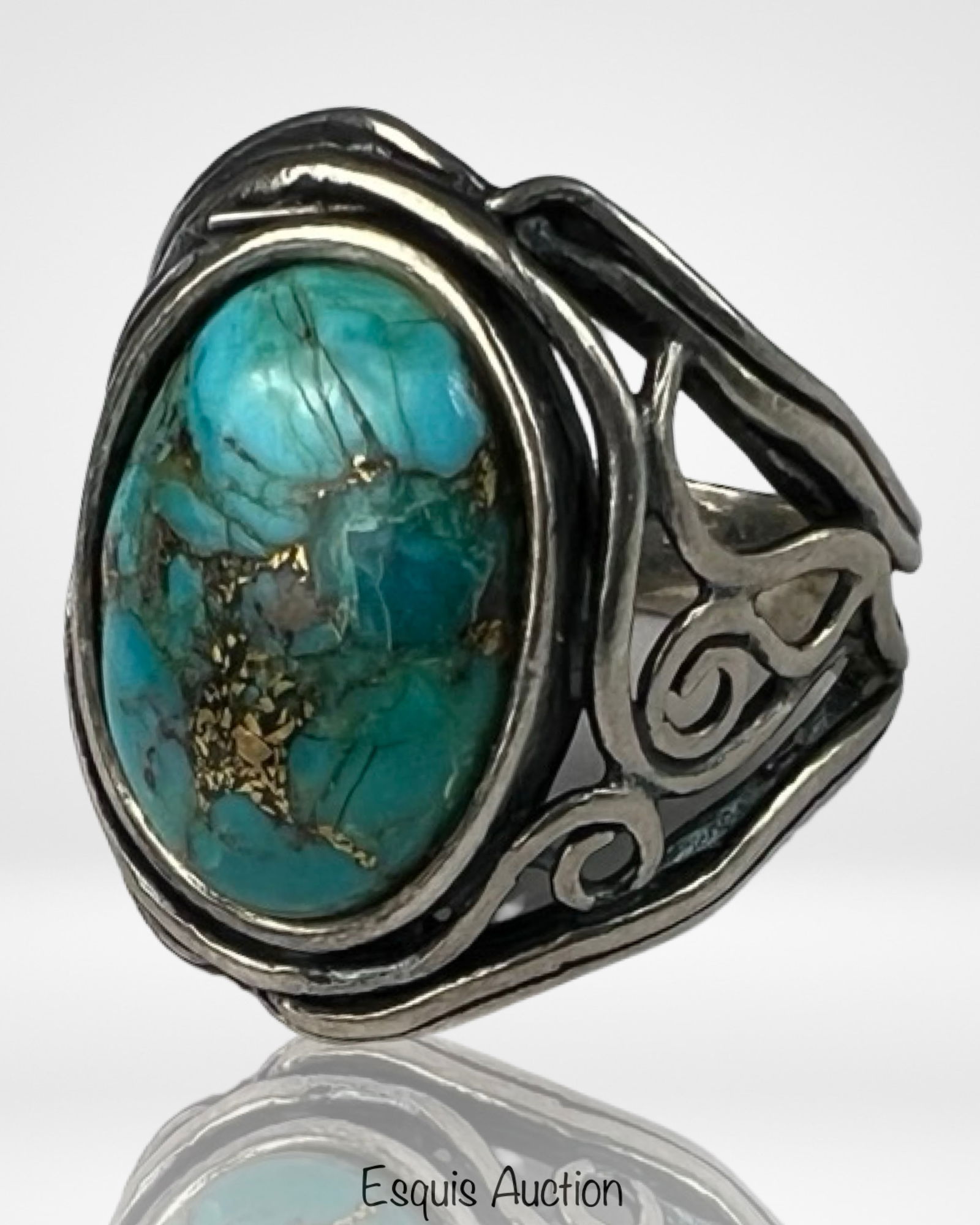 Massive Sterling Silver Turquoise Ring (1 of 3)