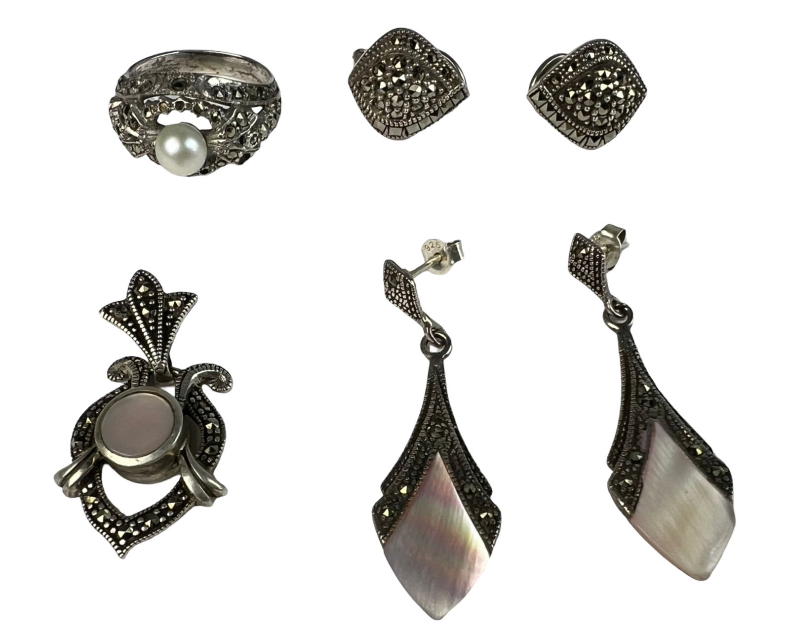 Judith Jack Sterling Silver Marcasite Jewelry (1 of 4)