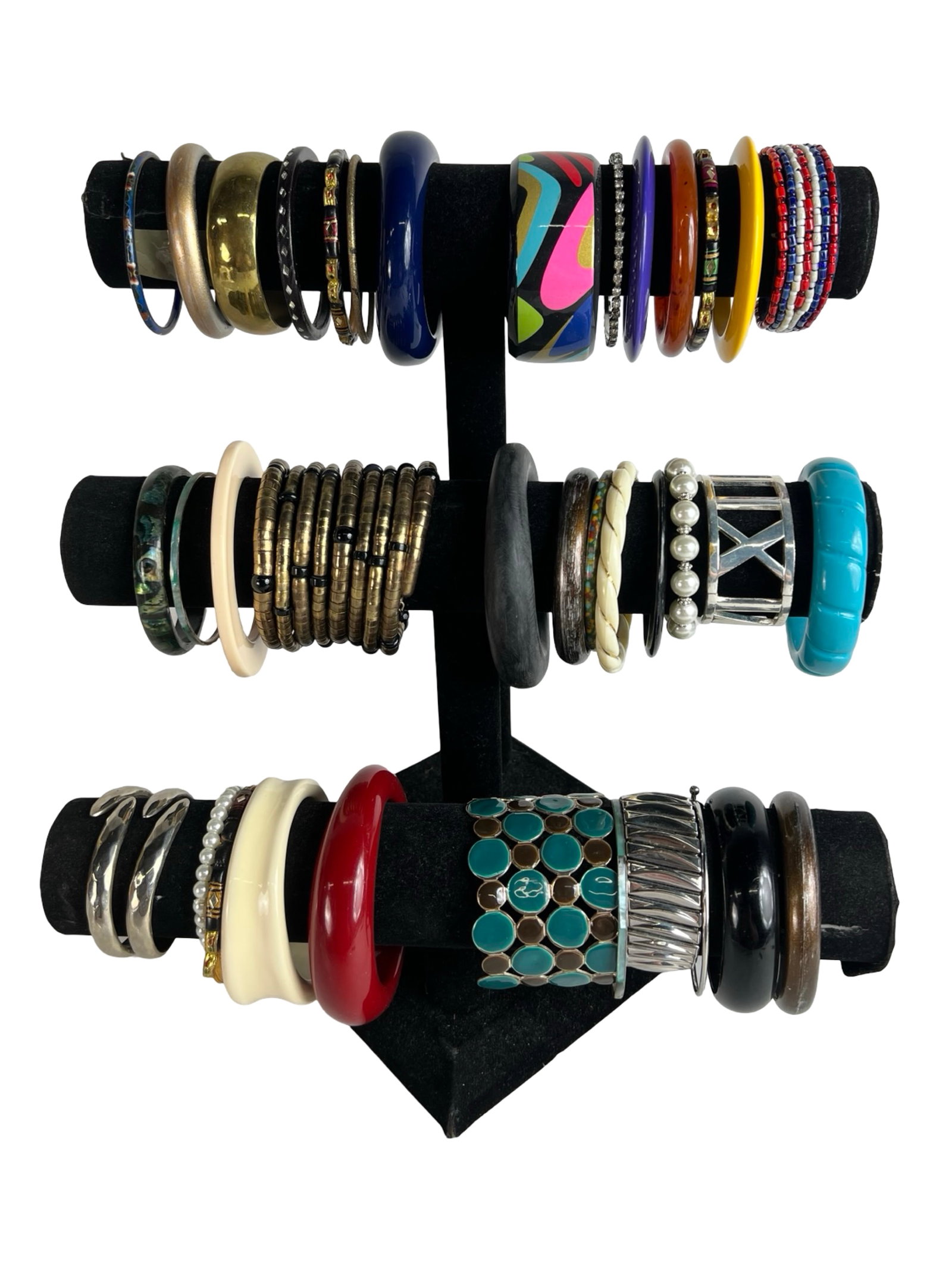 Collection of Lady's Bracelets: Explore a diverse assortment of bracelets, each one offering its own unique style and charm. Display stands are not included.