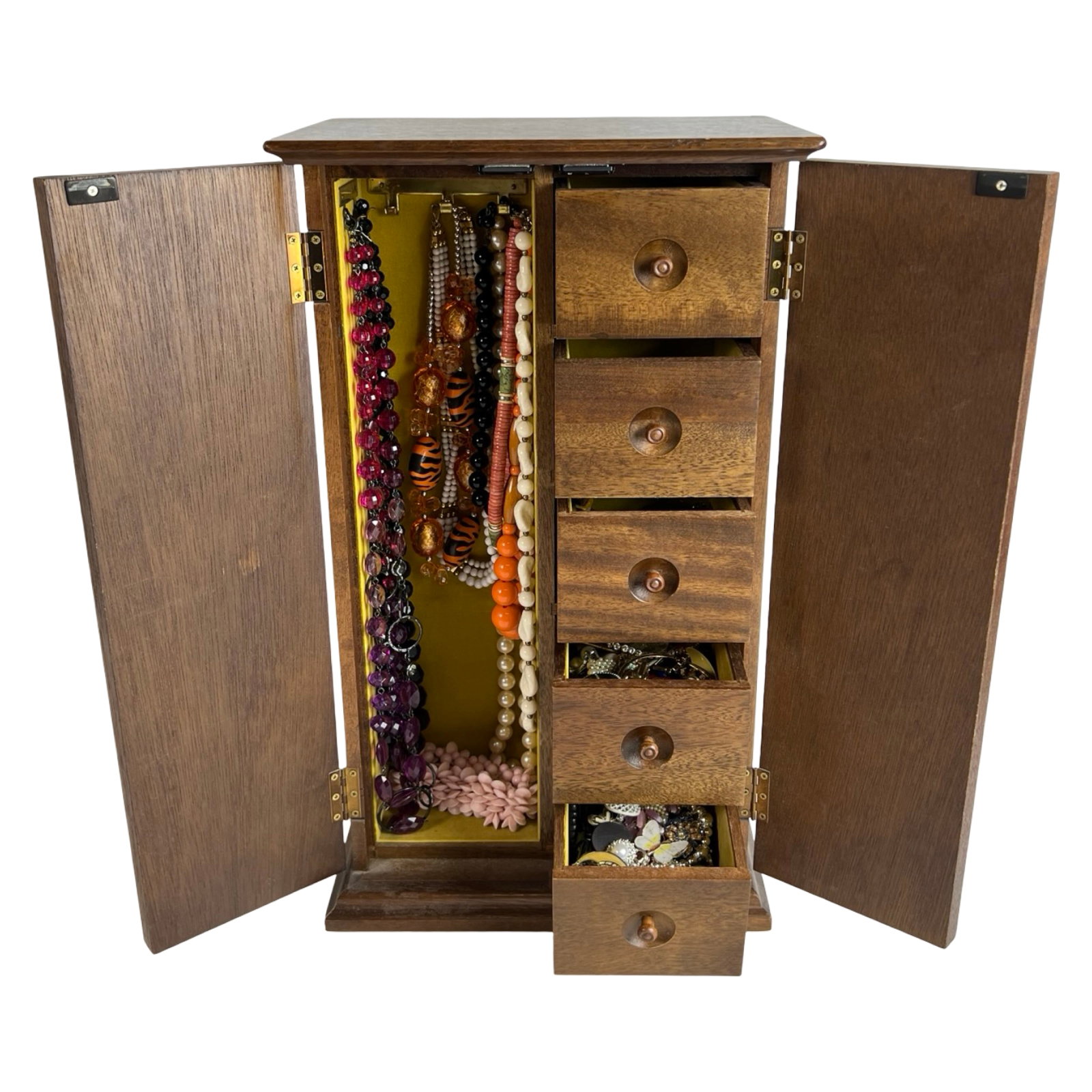 Vintage Jewelry Box full of Costume Jewelry: Vintage box filled with unsearched jewelry is like opening a treasure chest of hidden gems. Each piece has its own story and character, waiting to be discovered. Whether you're a collector, a jewelry 