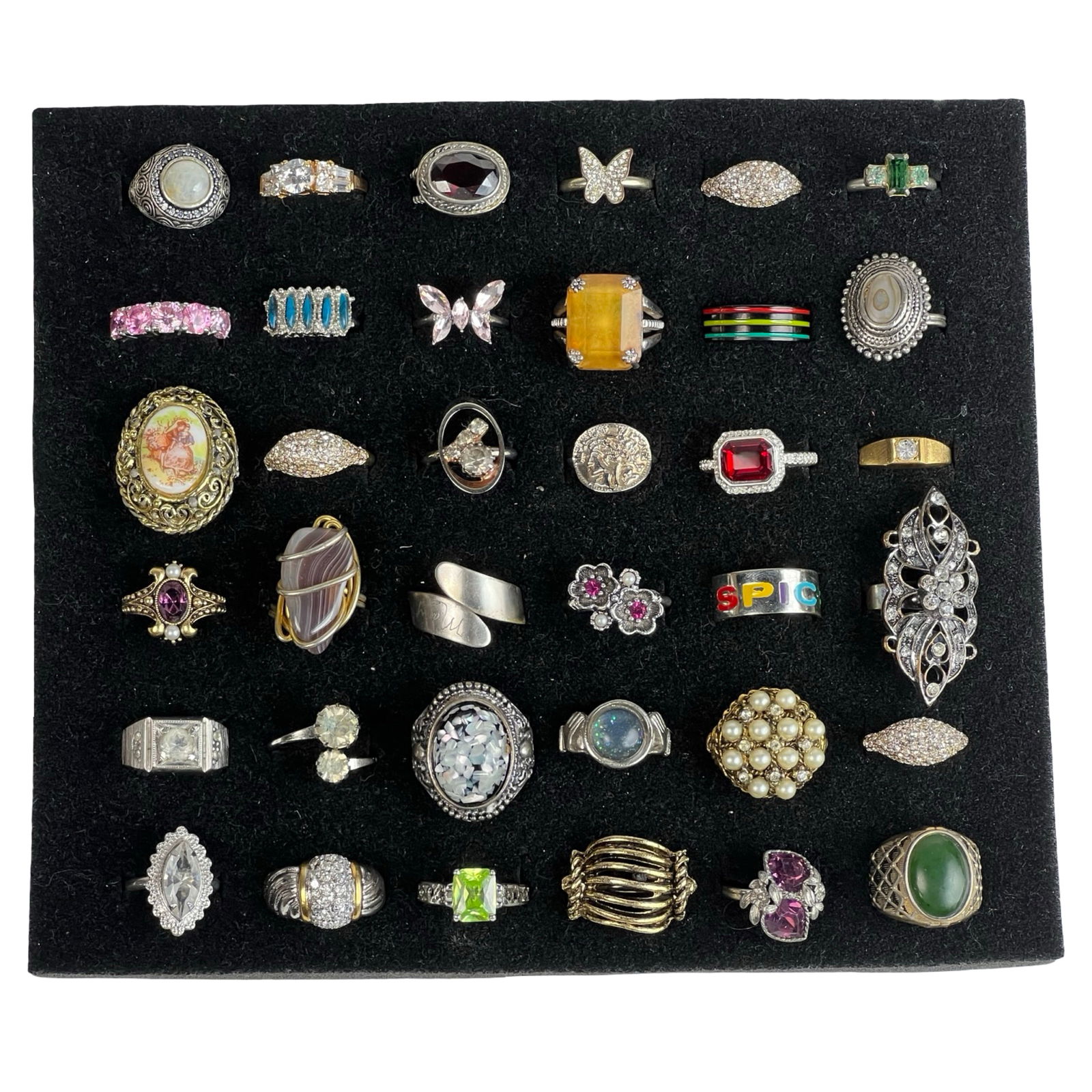 Elegance for Every Finger- Collection of Rings: Indulge in the allure of elegant adornments with this exquisite Collection of 36 Various Rings. From timeless classics to contemporary statements, this assortment caters to diverse tastes, offering a