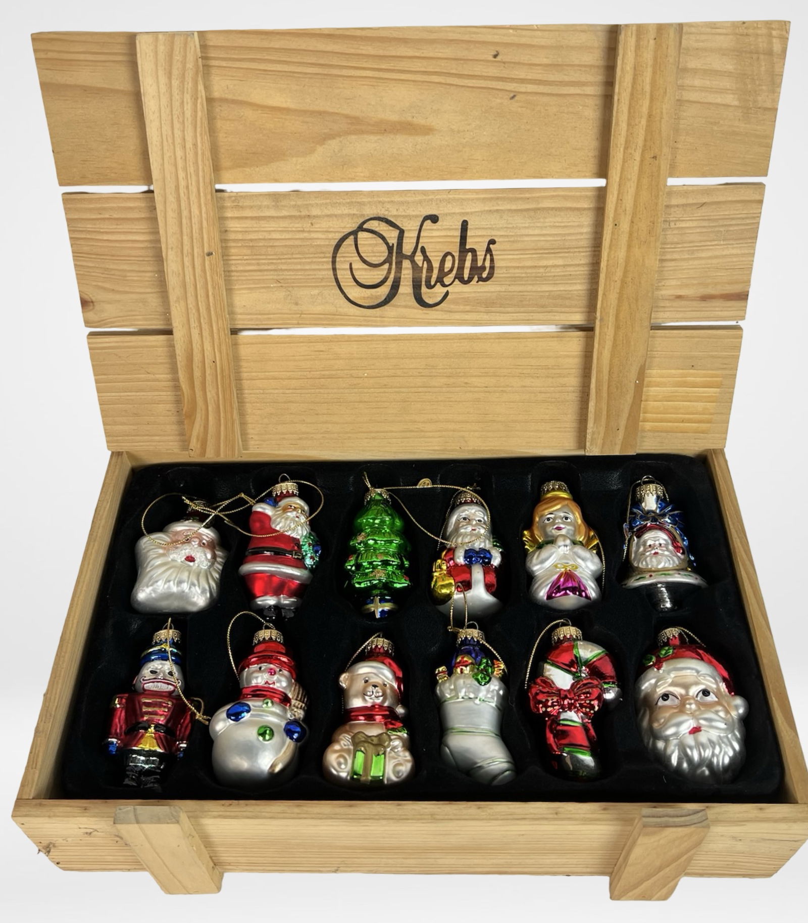 Hand-Painted Glass Christmas Ornaments by Krebs (1 of 2)