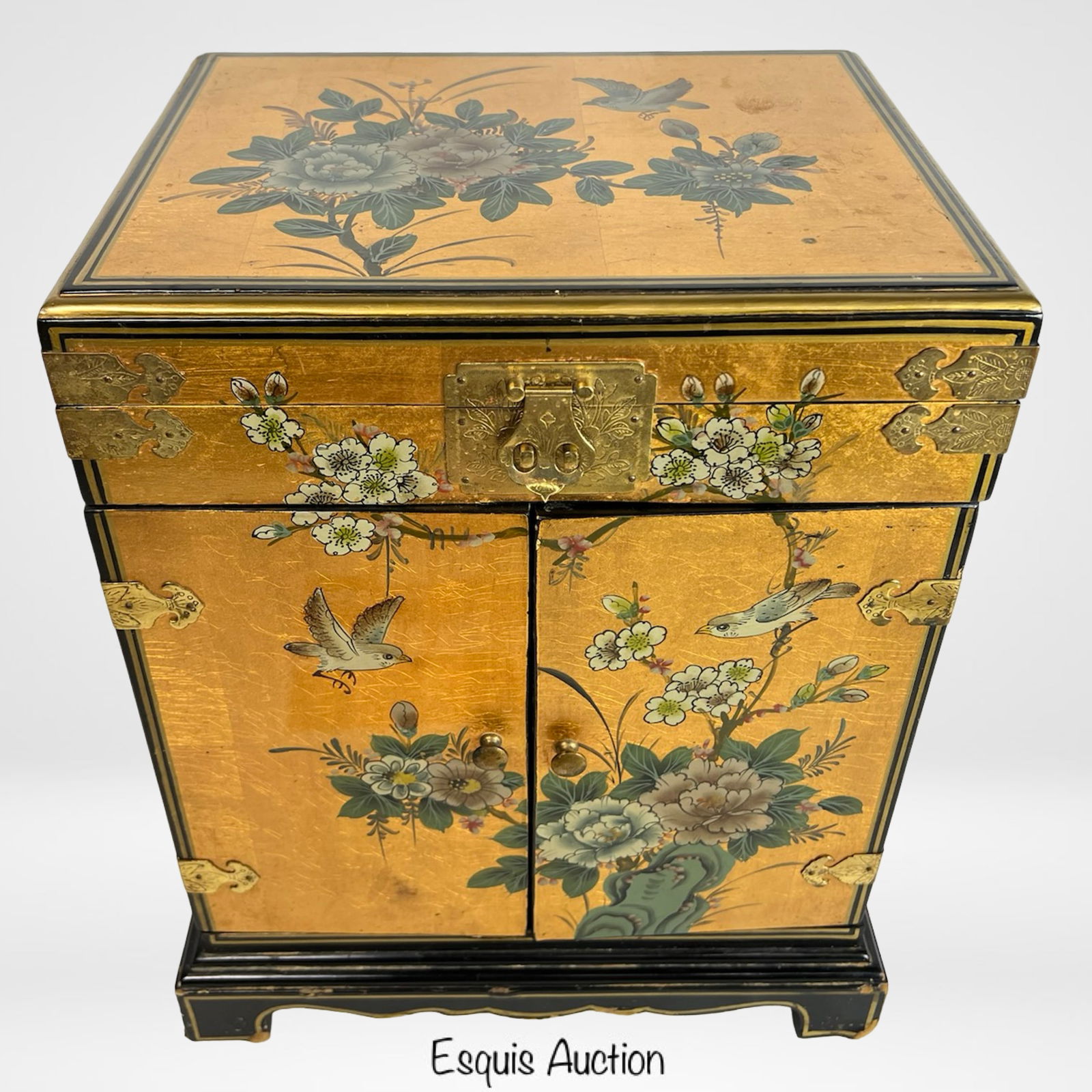 Large Vintage Chinese Lacquered Jewelry Chest (1 of 7)