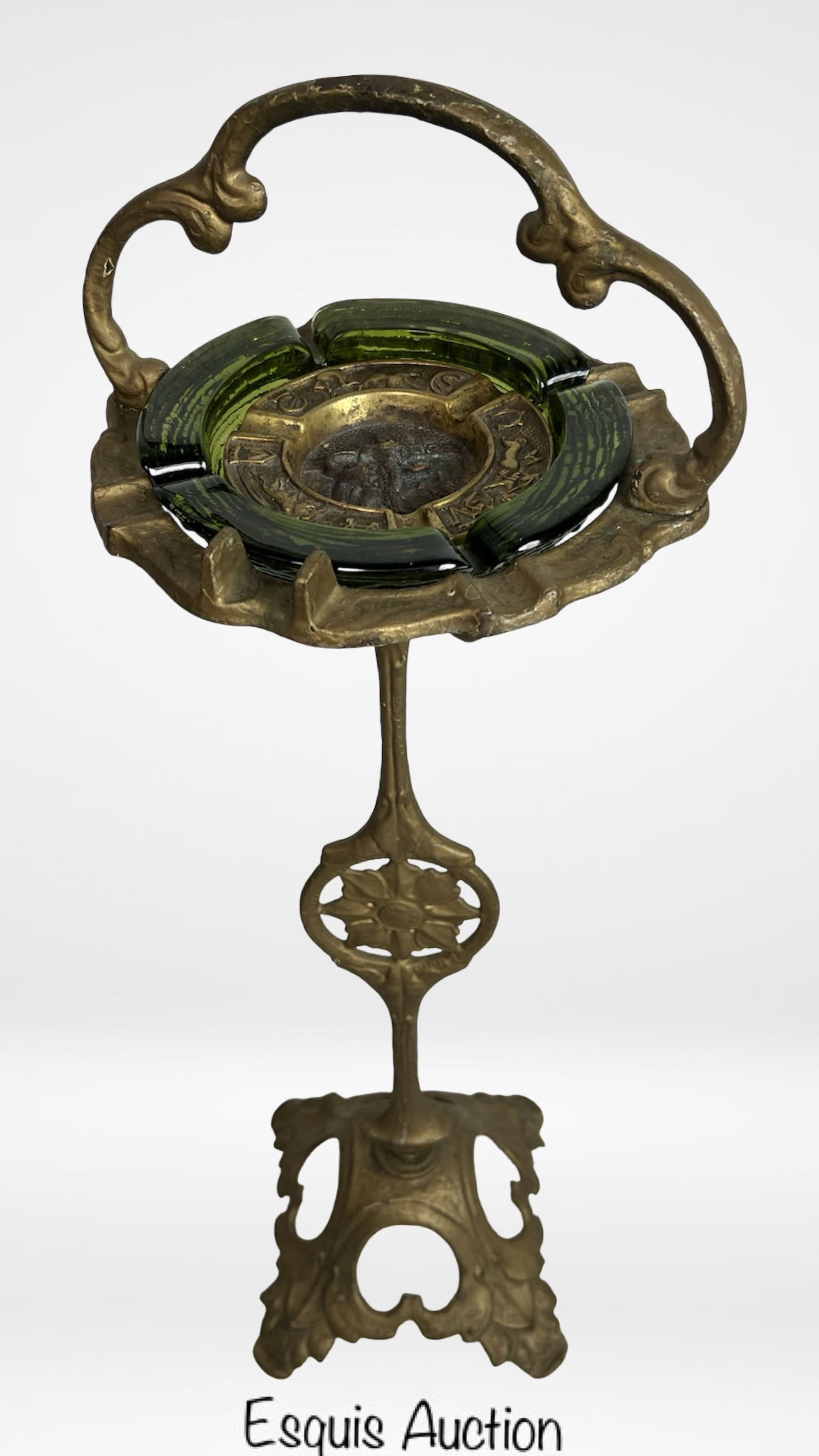 Art Deco Cast Iron Floor Standing Zodiac Ashtray (1 of 4)