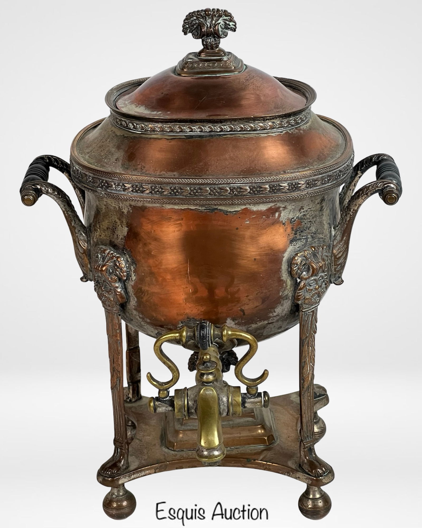 Victorian English Egyptian Revival Copper Samovar (1 of 5)