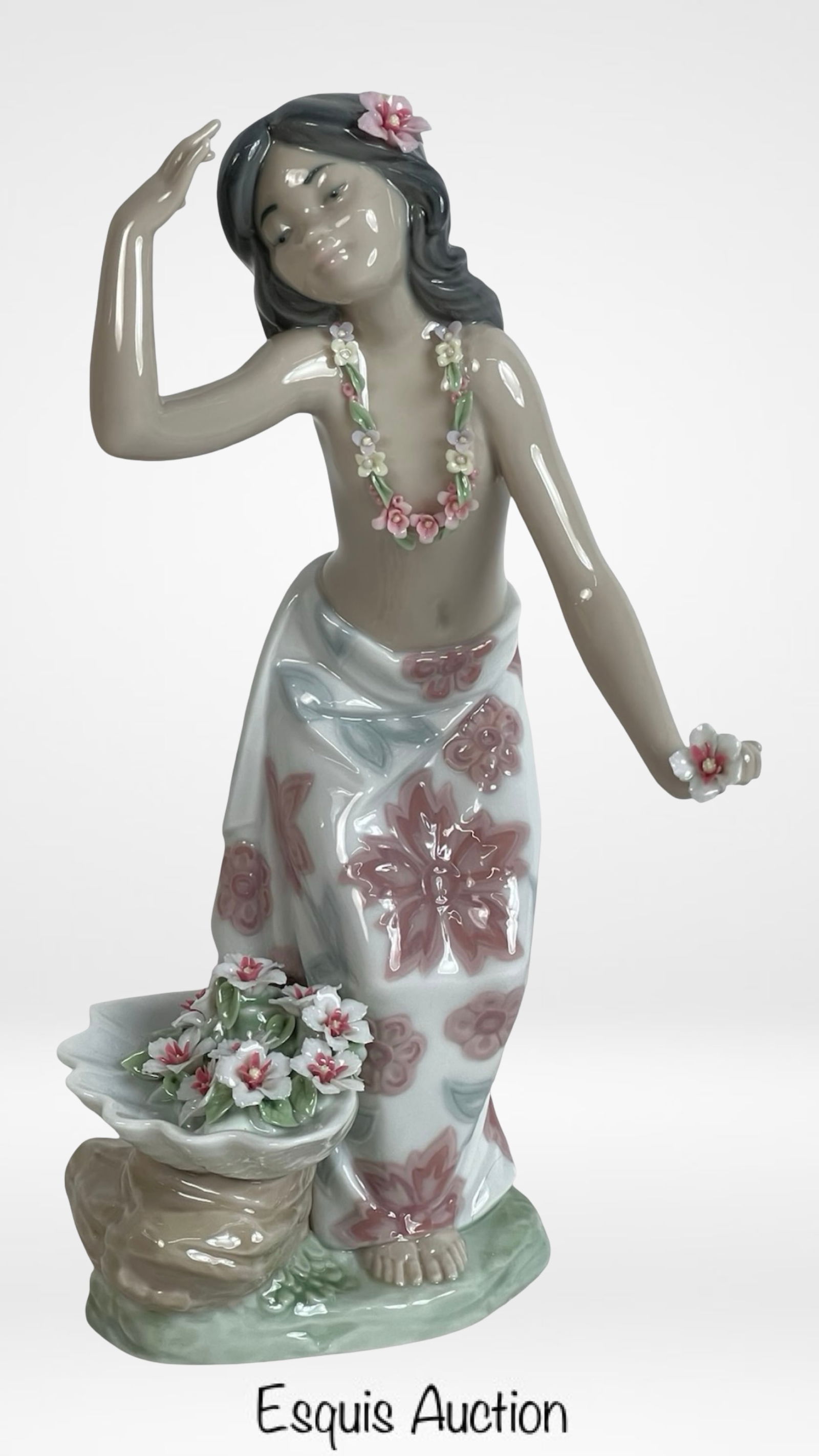 Lladro Hawaiian Dancer # 1478 Porcelain Figurine