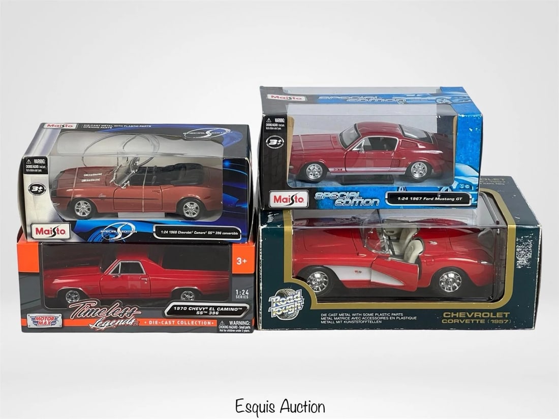 Lot of 4 Die-Cast Car Models - 1:24 & 1:18 Scale (1 of 3)