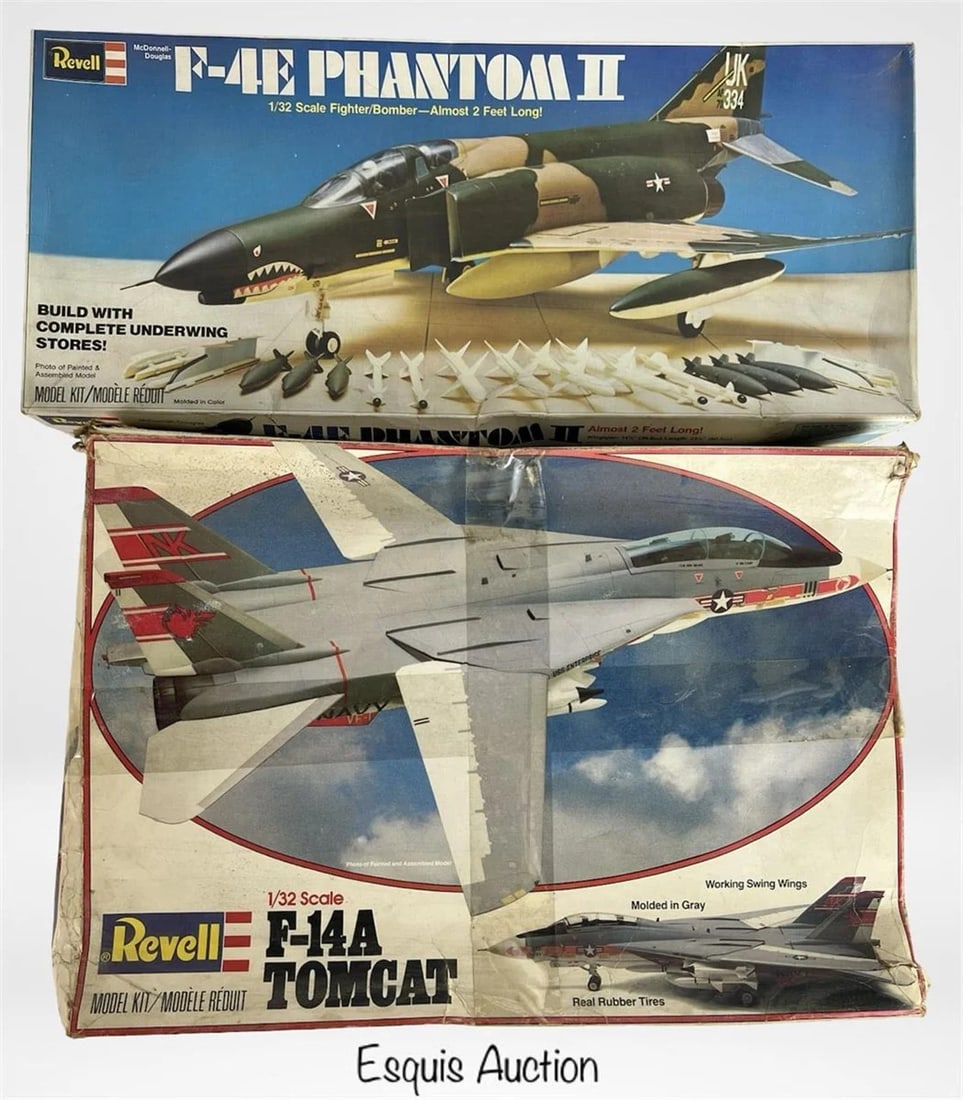 F-4E & F-14A Large 1/32 Scale Airplane Model Kits (1 of 3)