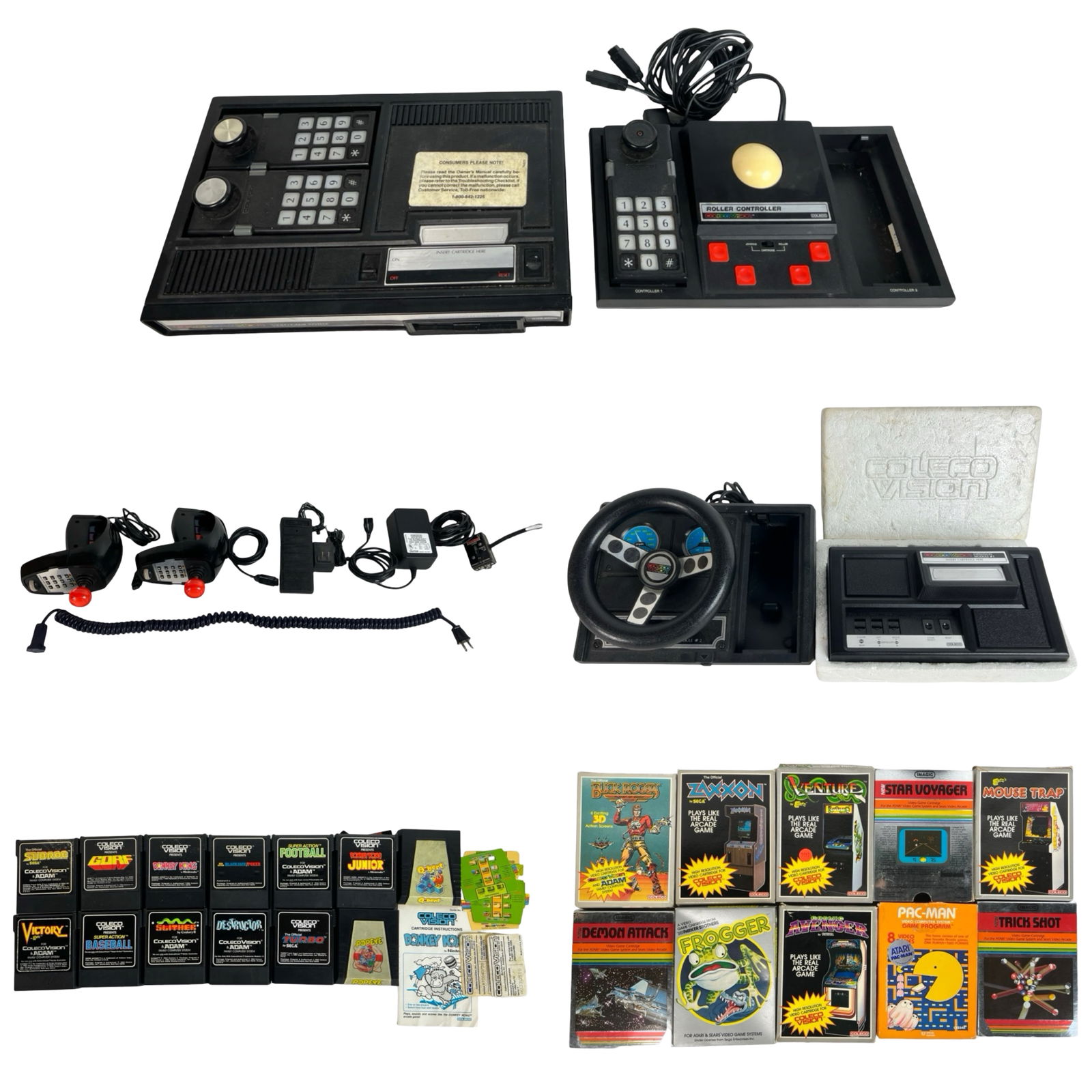 Vintage ColecoVision Video Game Console & Games (1 of 8)